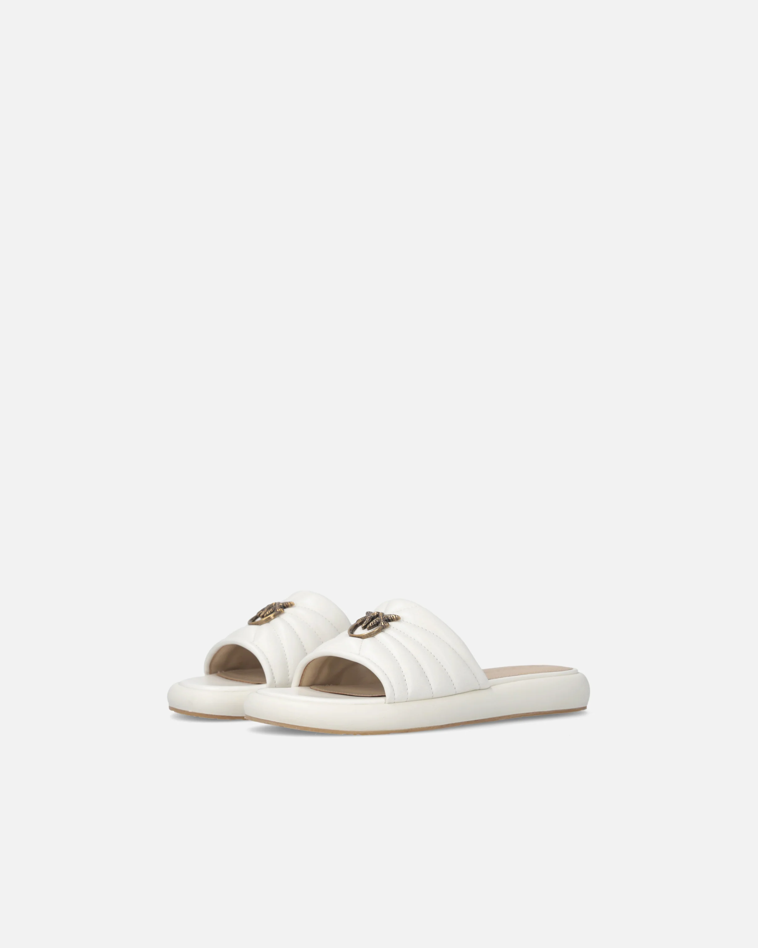Ciabatte in nappa trapuntata con logo Love Birds - Image 6