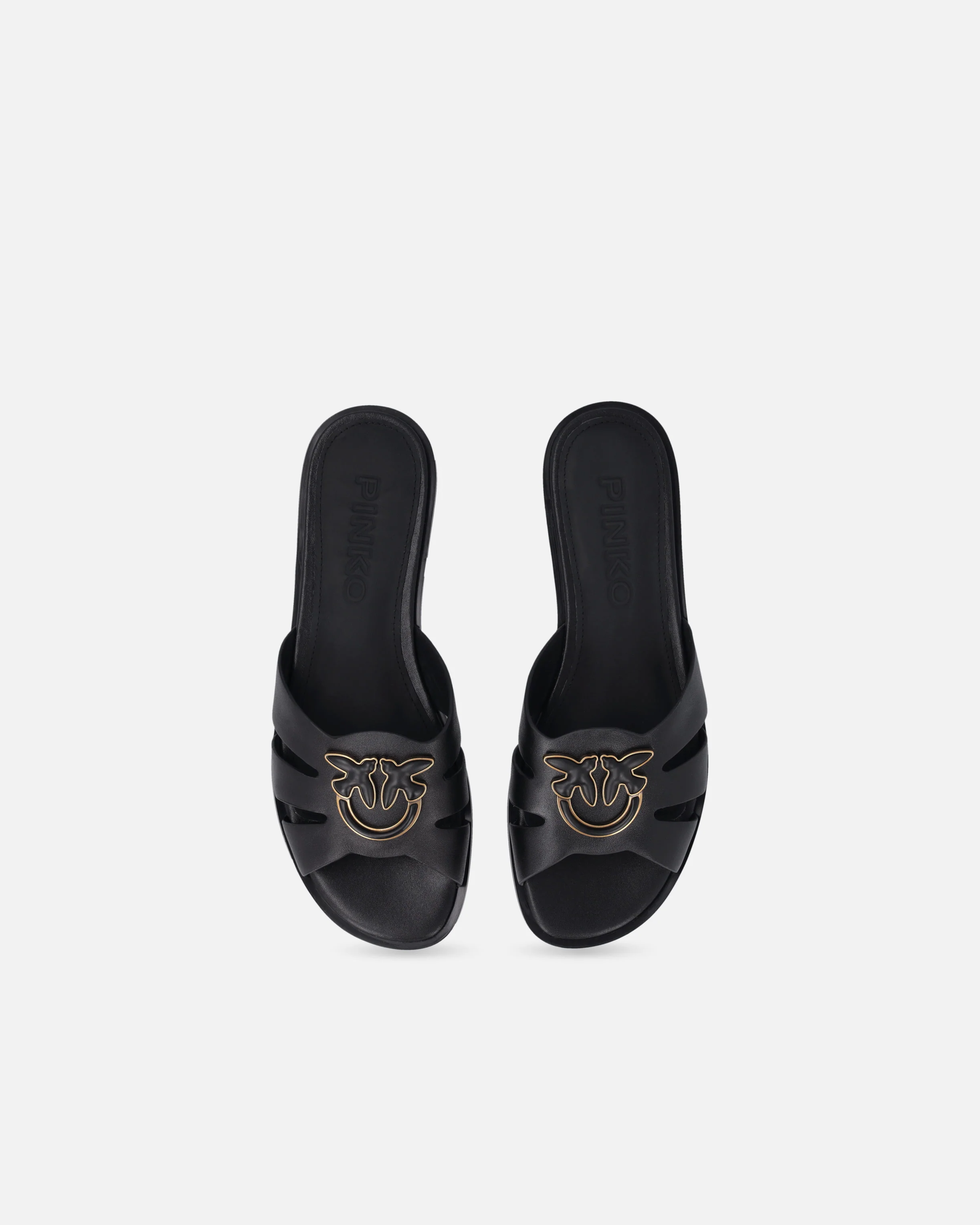 Ciabattine in pelle con logo Love Birds - Image 9
