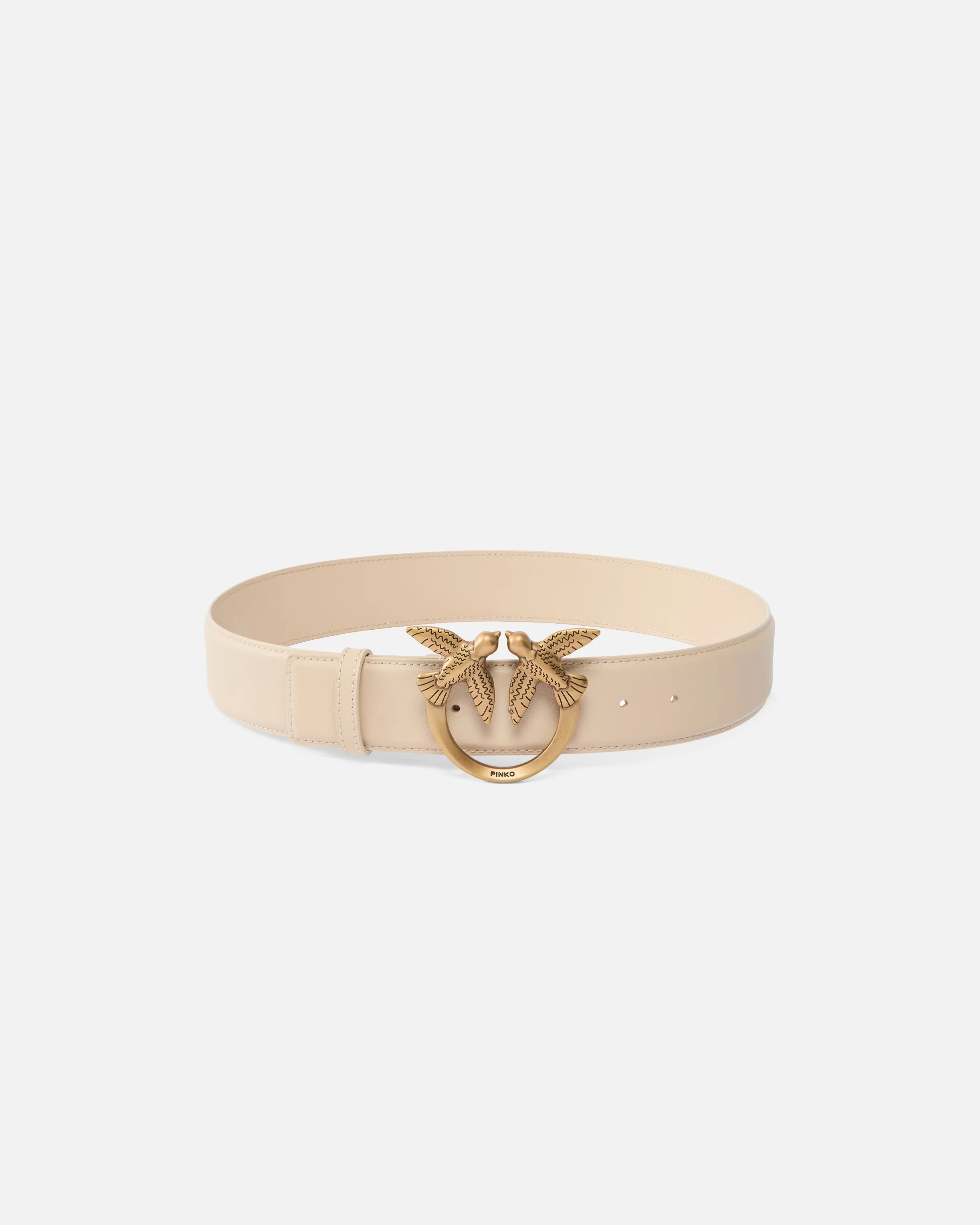 Cintura alta Love Birds in pelle 4cm