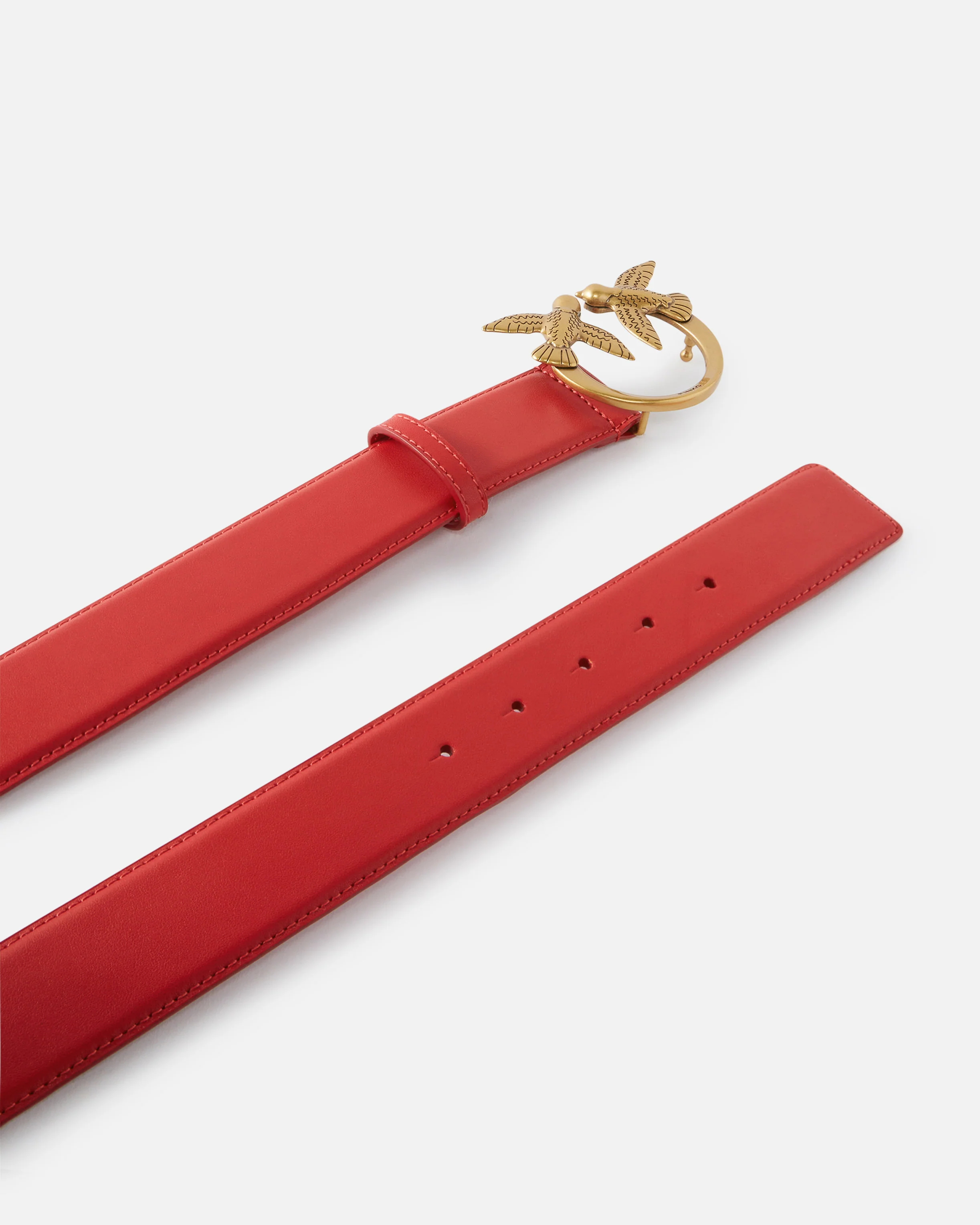Cintura alta Love Birds in pelle 4cm - Image 3