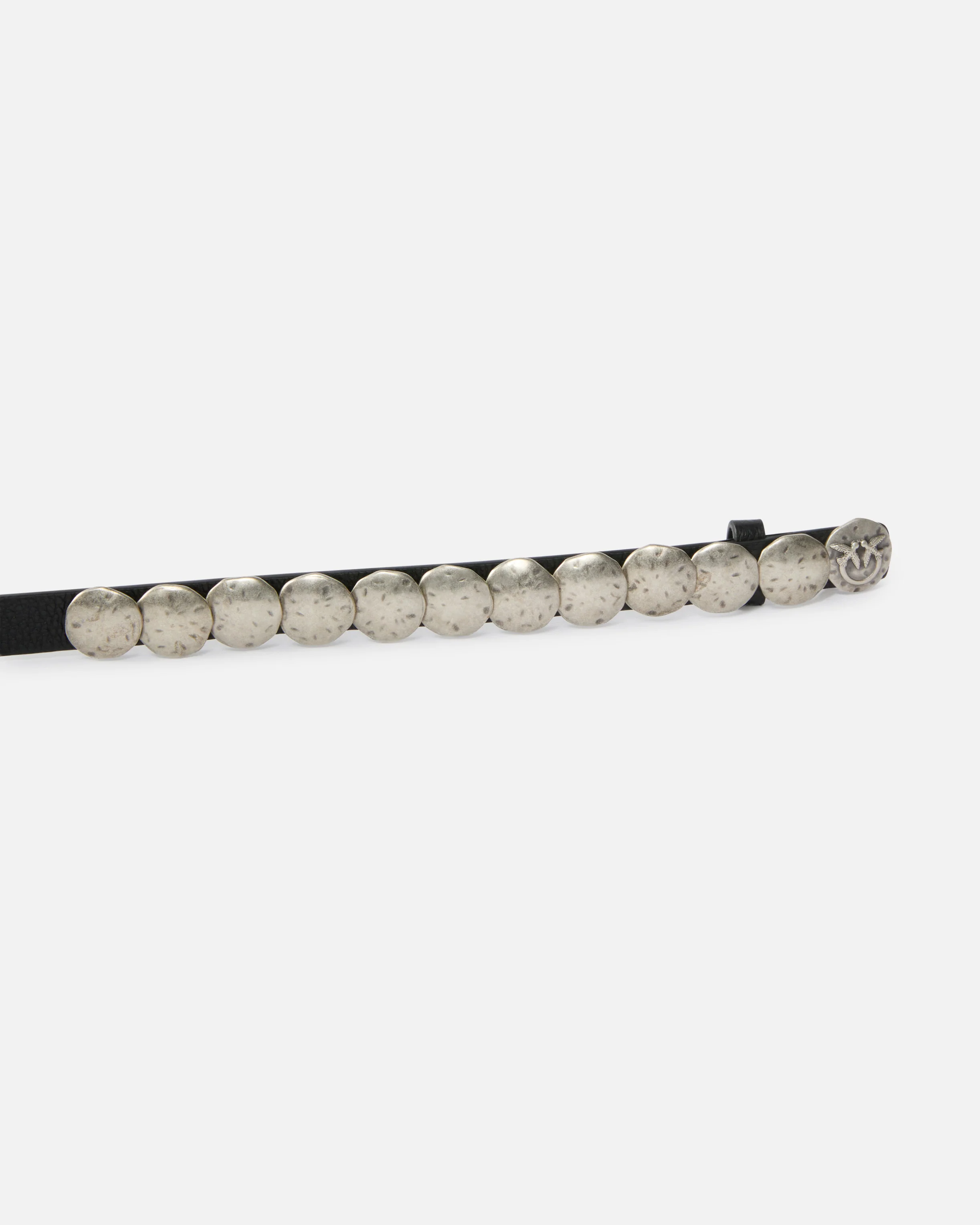 Cintura doppio giro in pelle con borchie 1,5 cm - Image 5