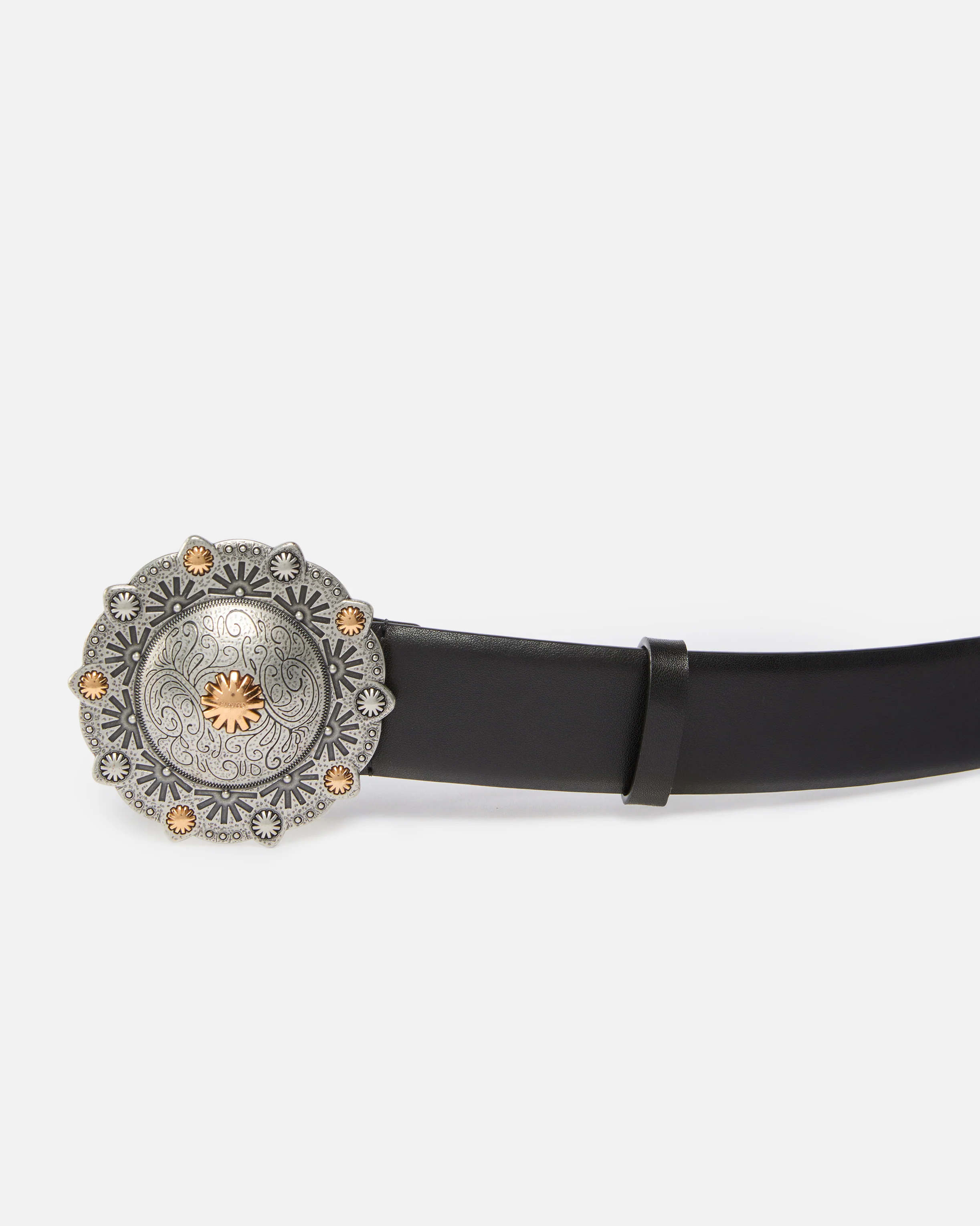 Cintura in pelle con medaglione gioiello 4 cm - Image 5