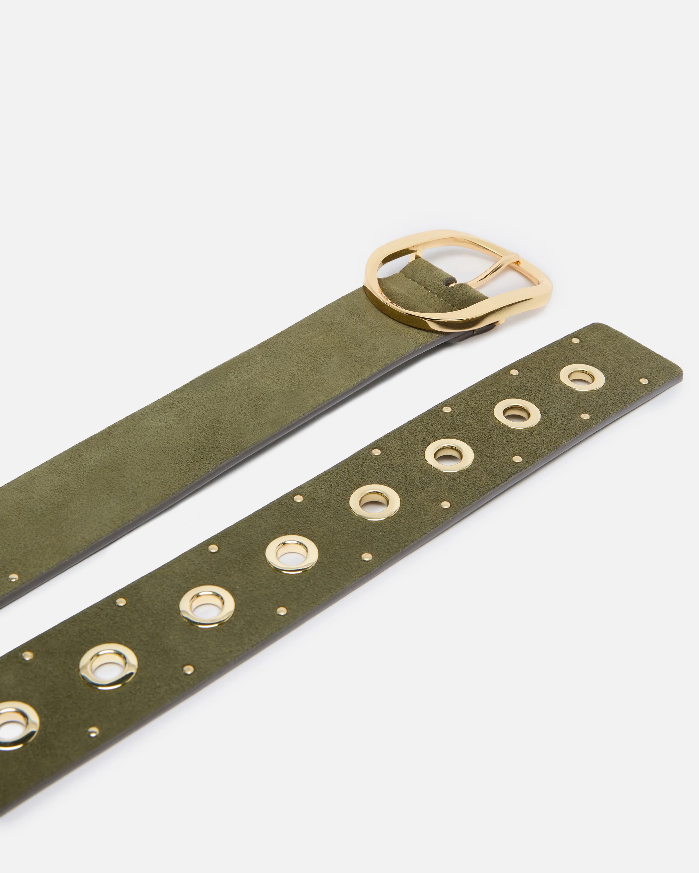 Cintura in pelle con occhielli 4 cm - Image 3