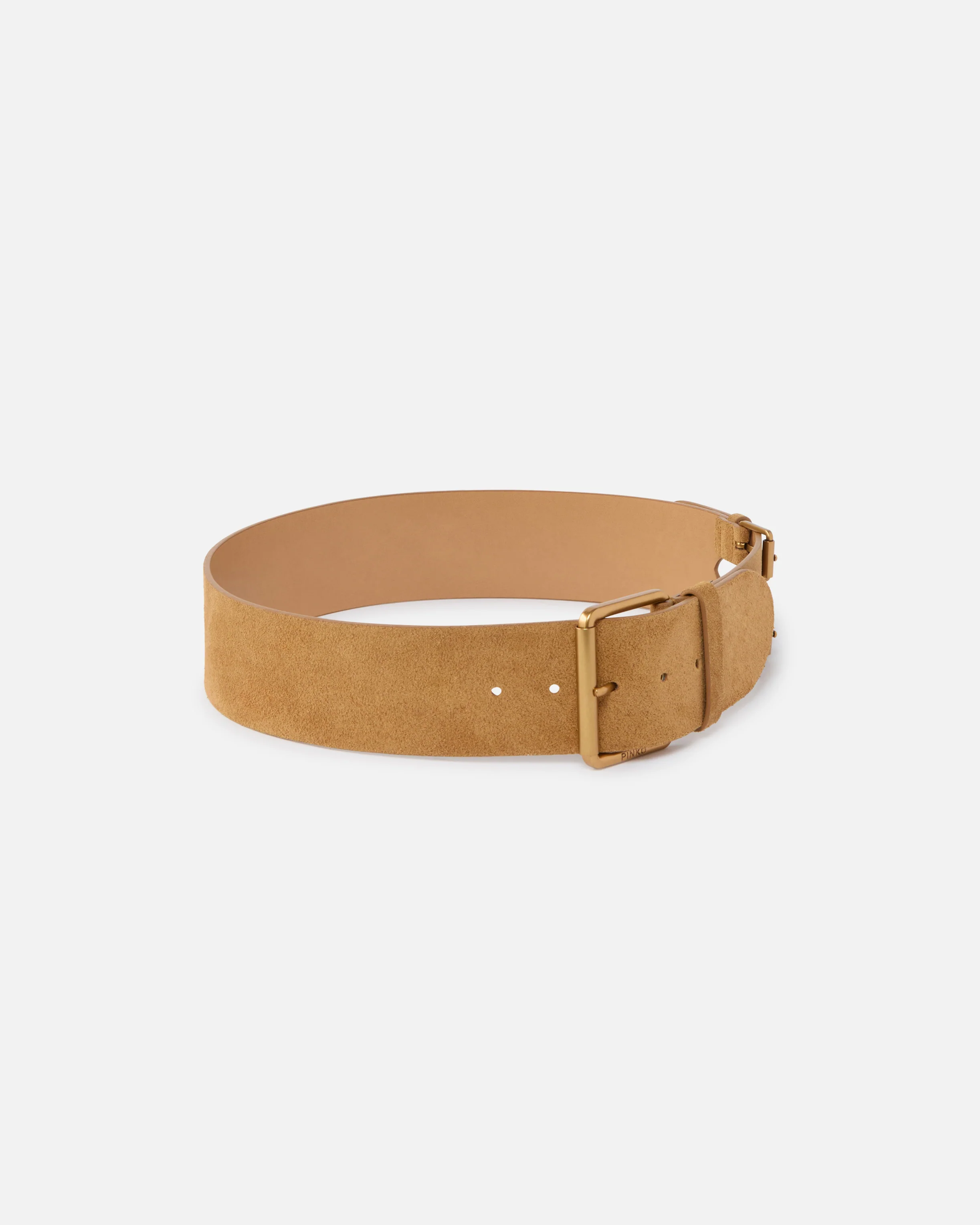 Cintura in pelle crosta con cinturini 6 cm - Image 2