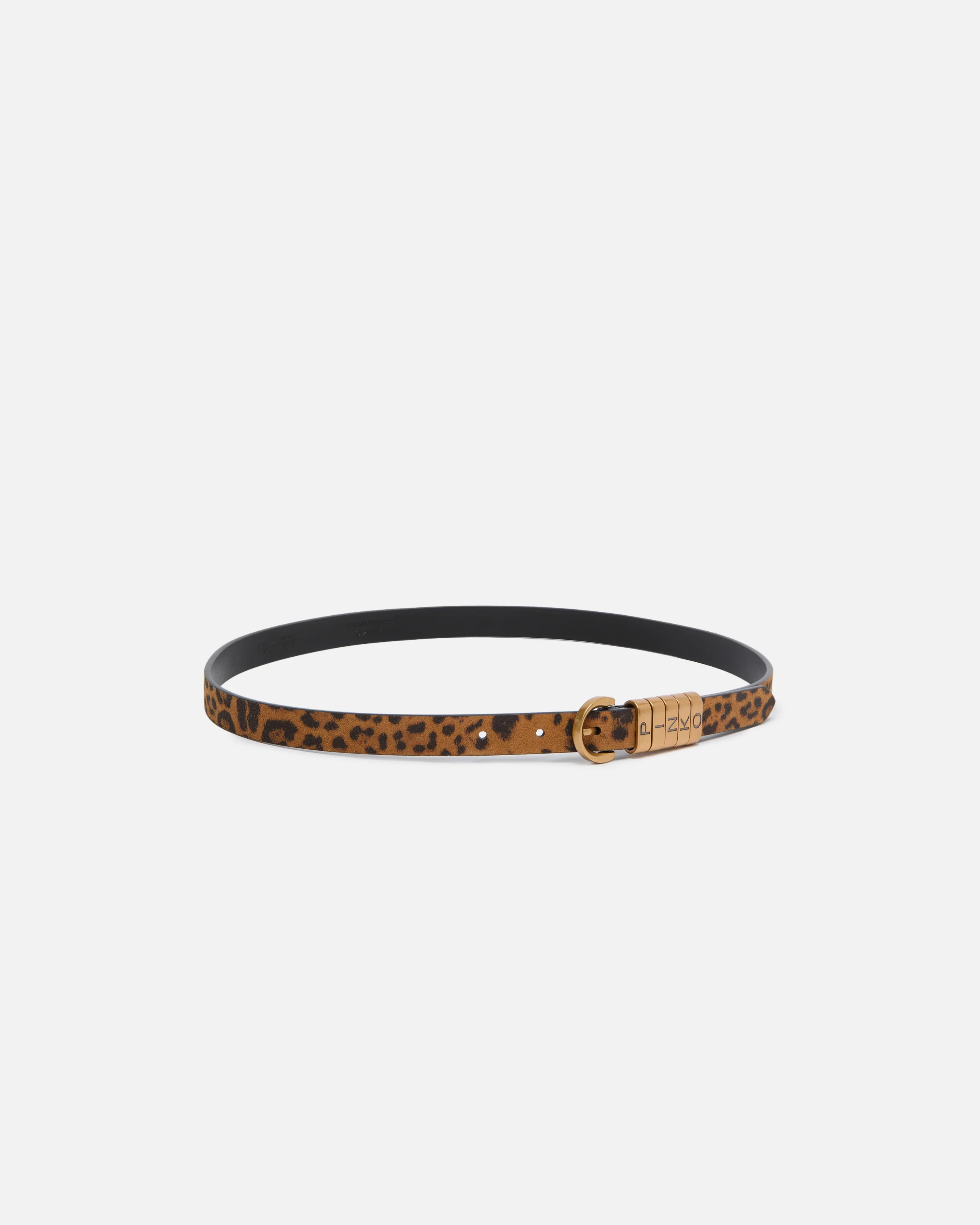 Cintura in suede con stampa leopardata 2 cm - Image 2