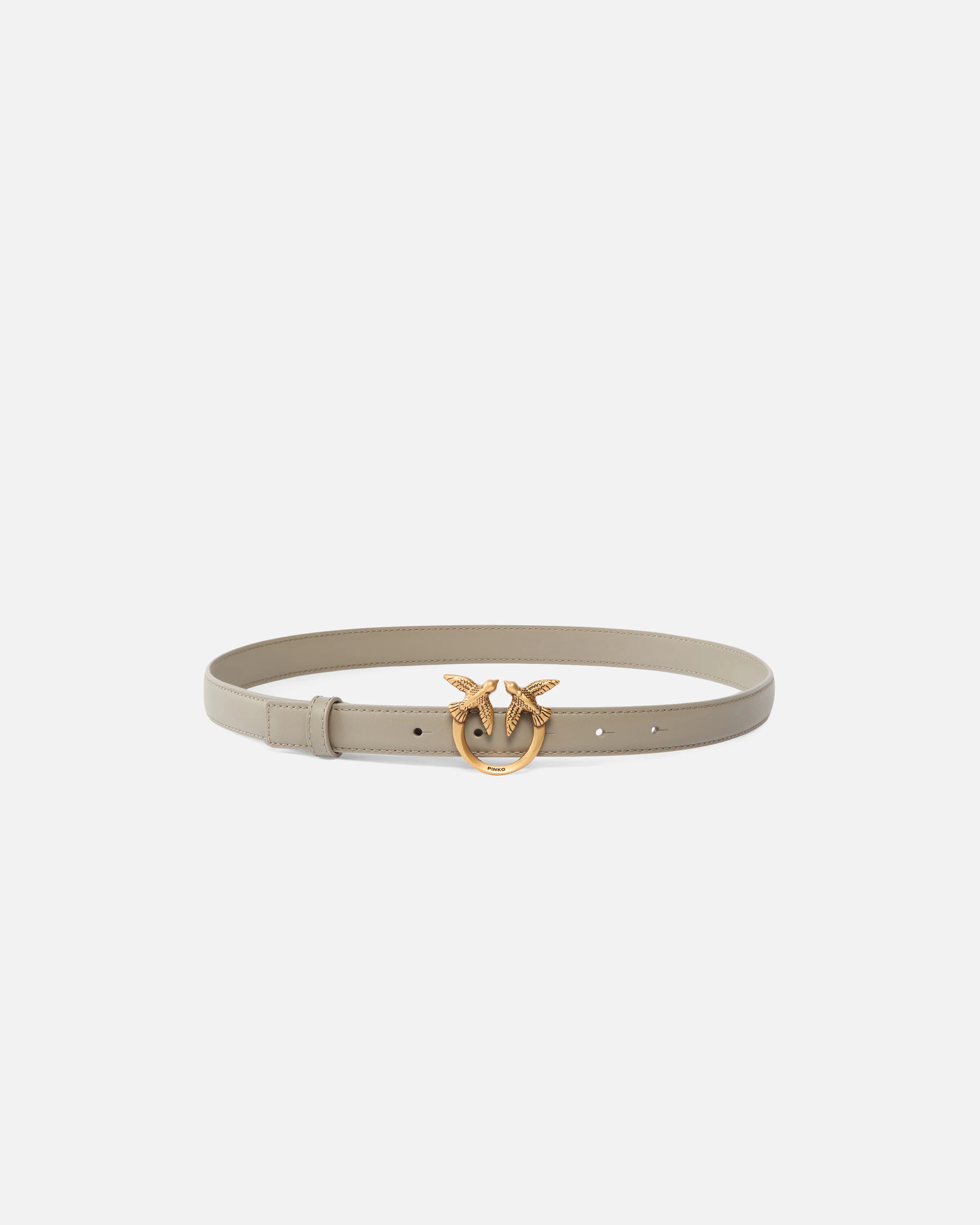 Cintura sottile Love Birds in pelle 2cm