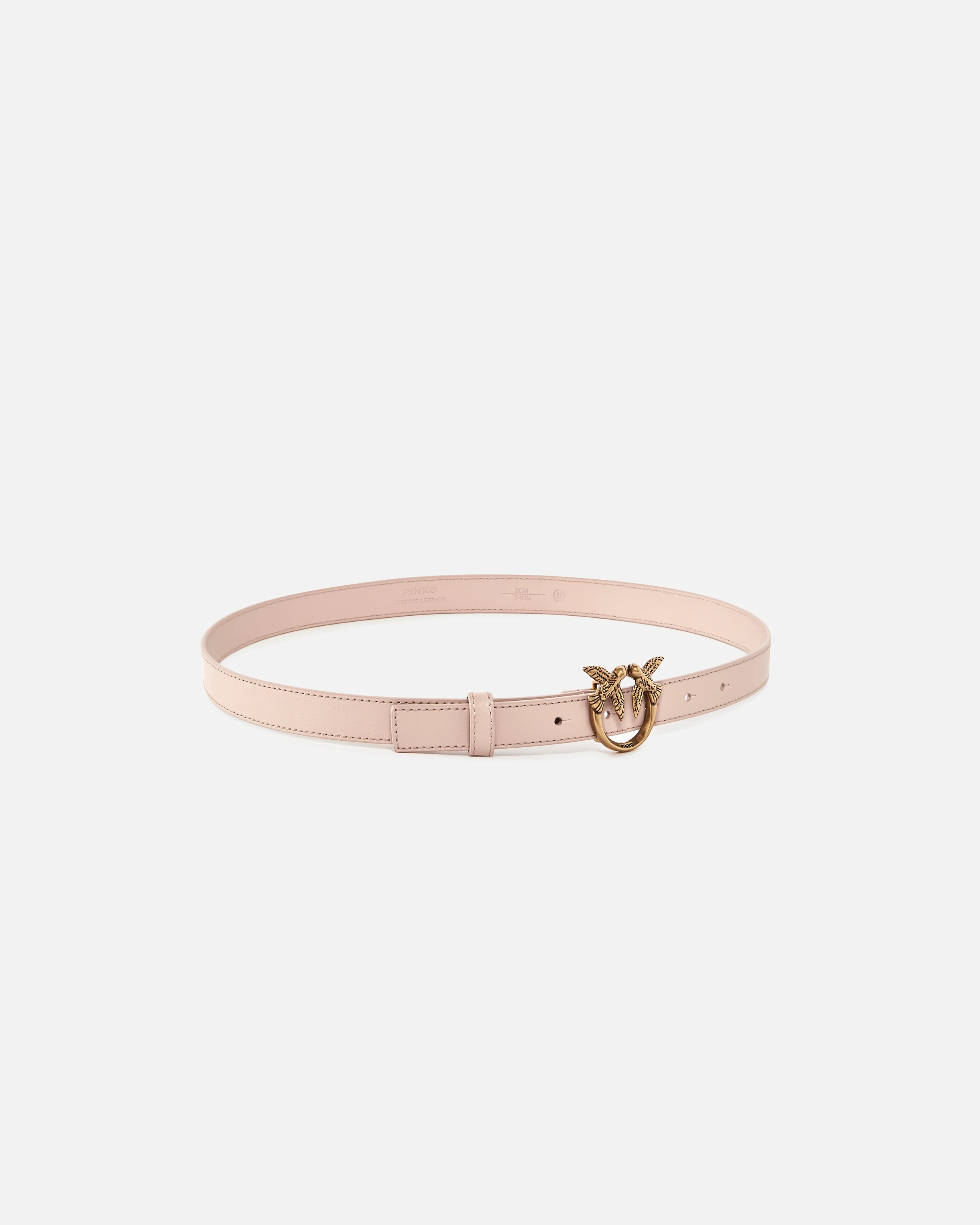 Cintura sottile Love Birds in pelle 2cm - Image 2
