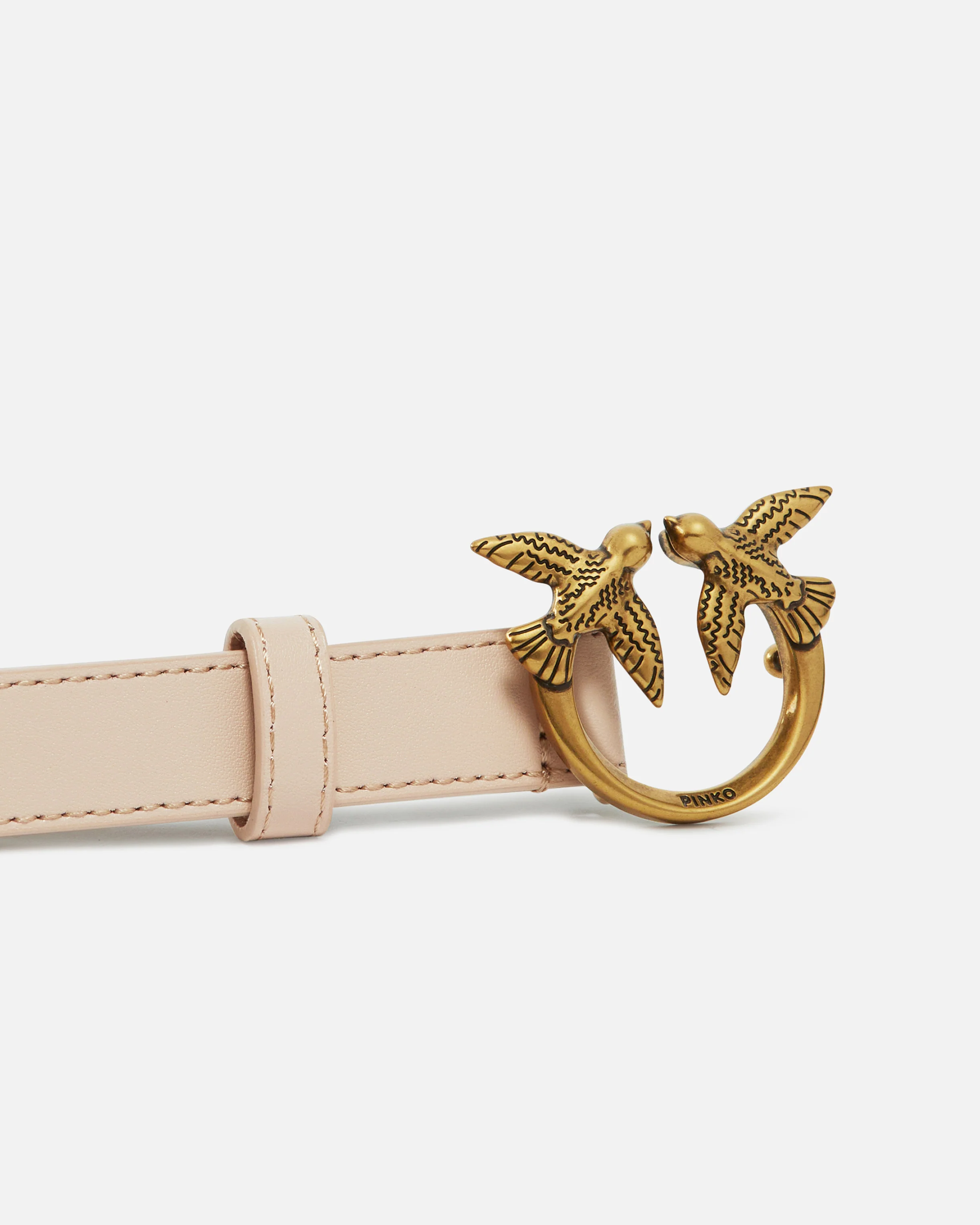 Cintura sottile Love Birds in pelle 2cm - Image 5