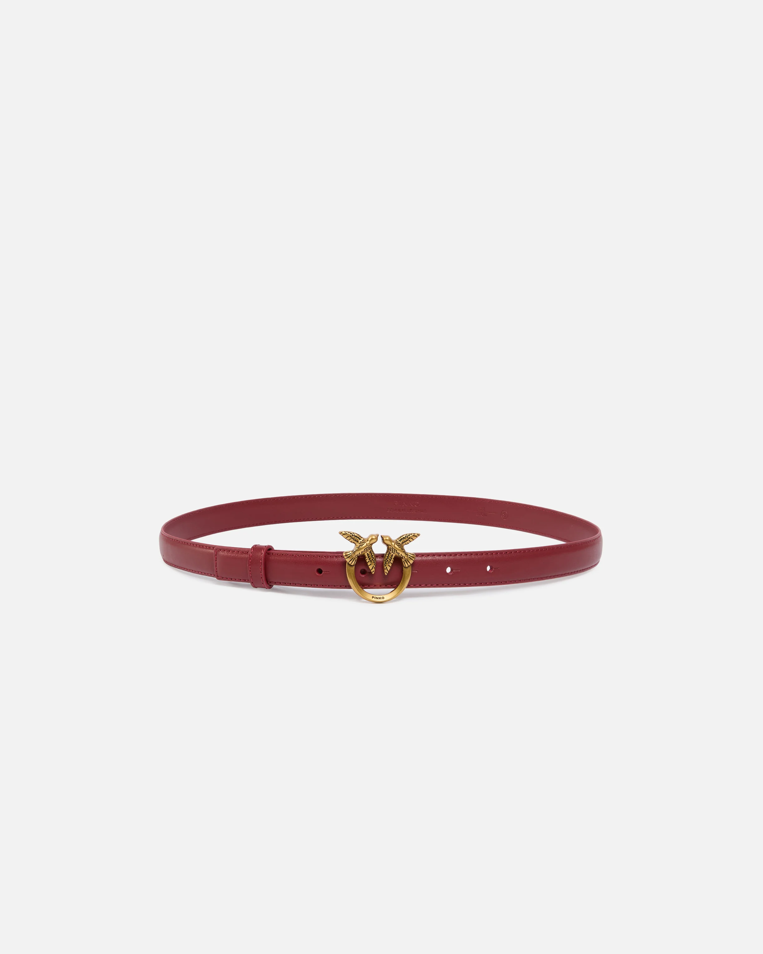 Cintura sottile Love Birds in pelle 2cm