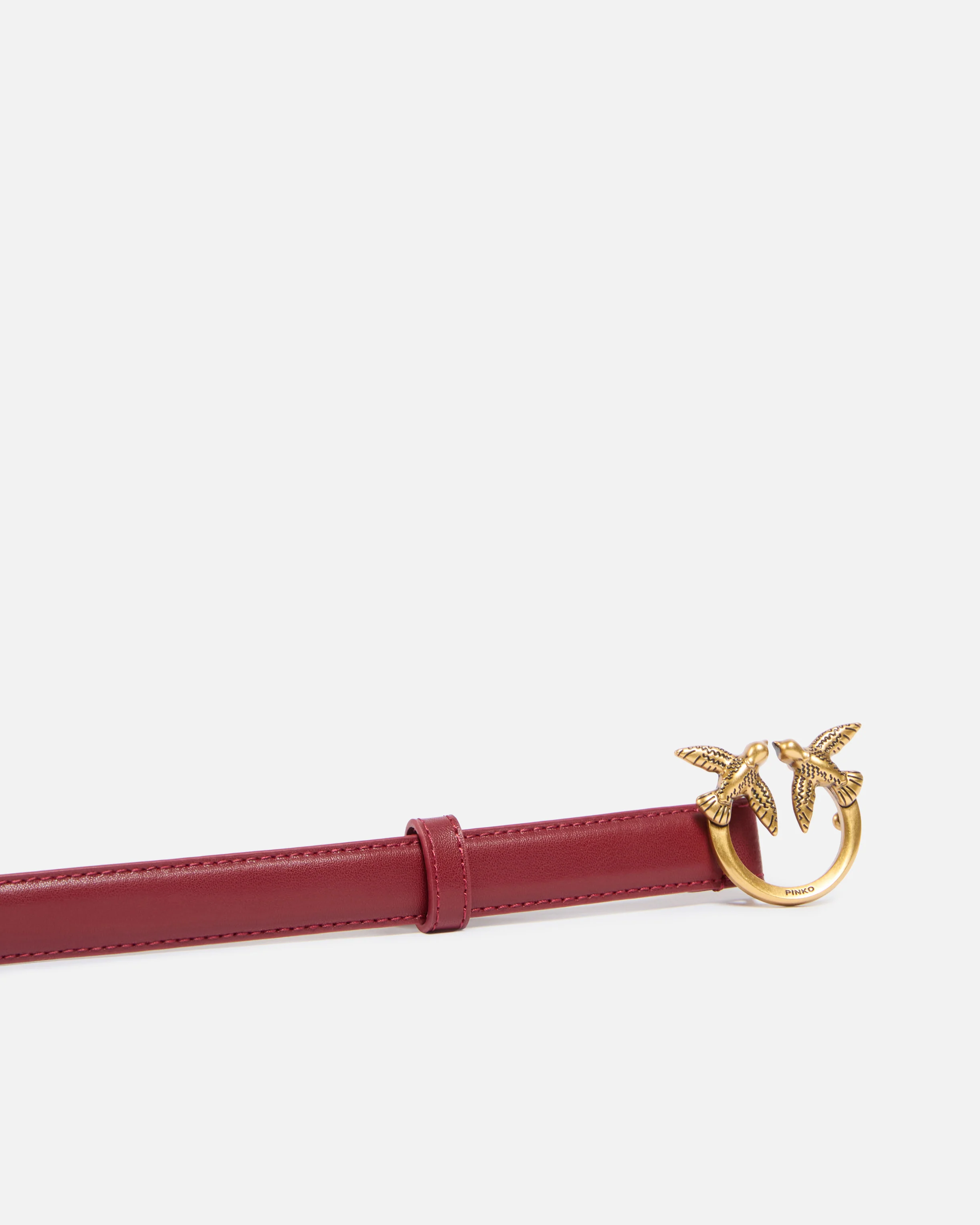 Cintura sottile Love Birds in pelle 2cm - Image 5