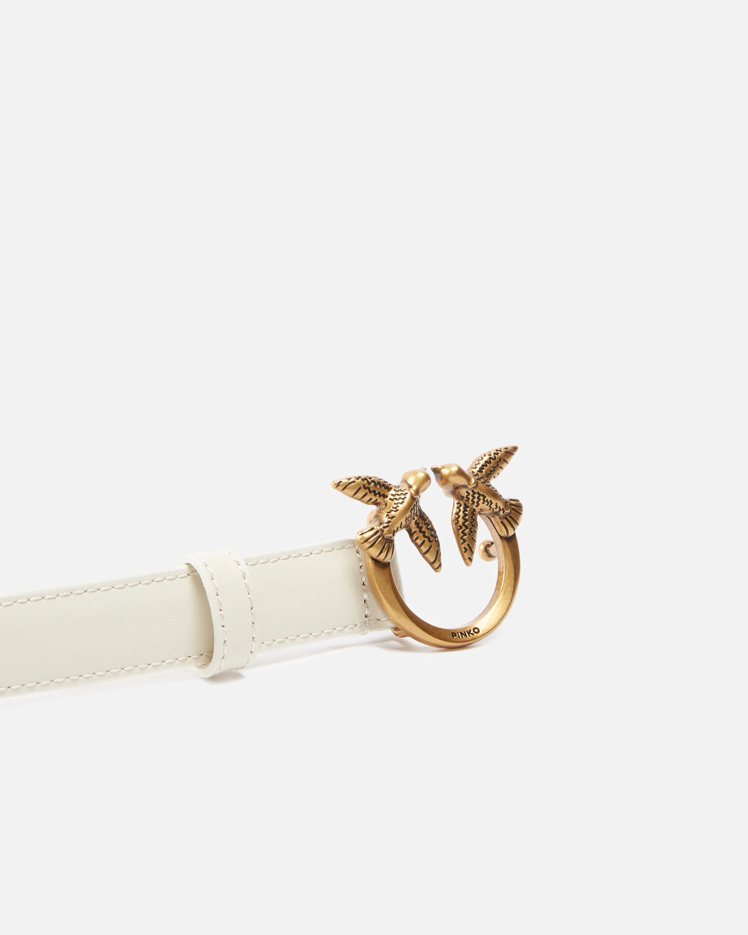 Cintura sottile Love Birds in pelle 2cm - Image 5