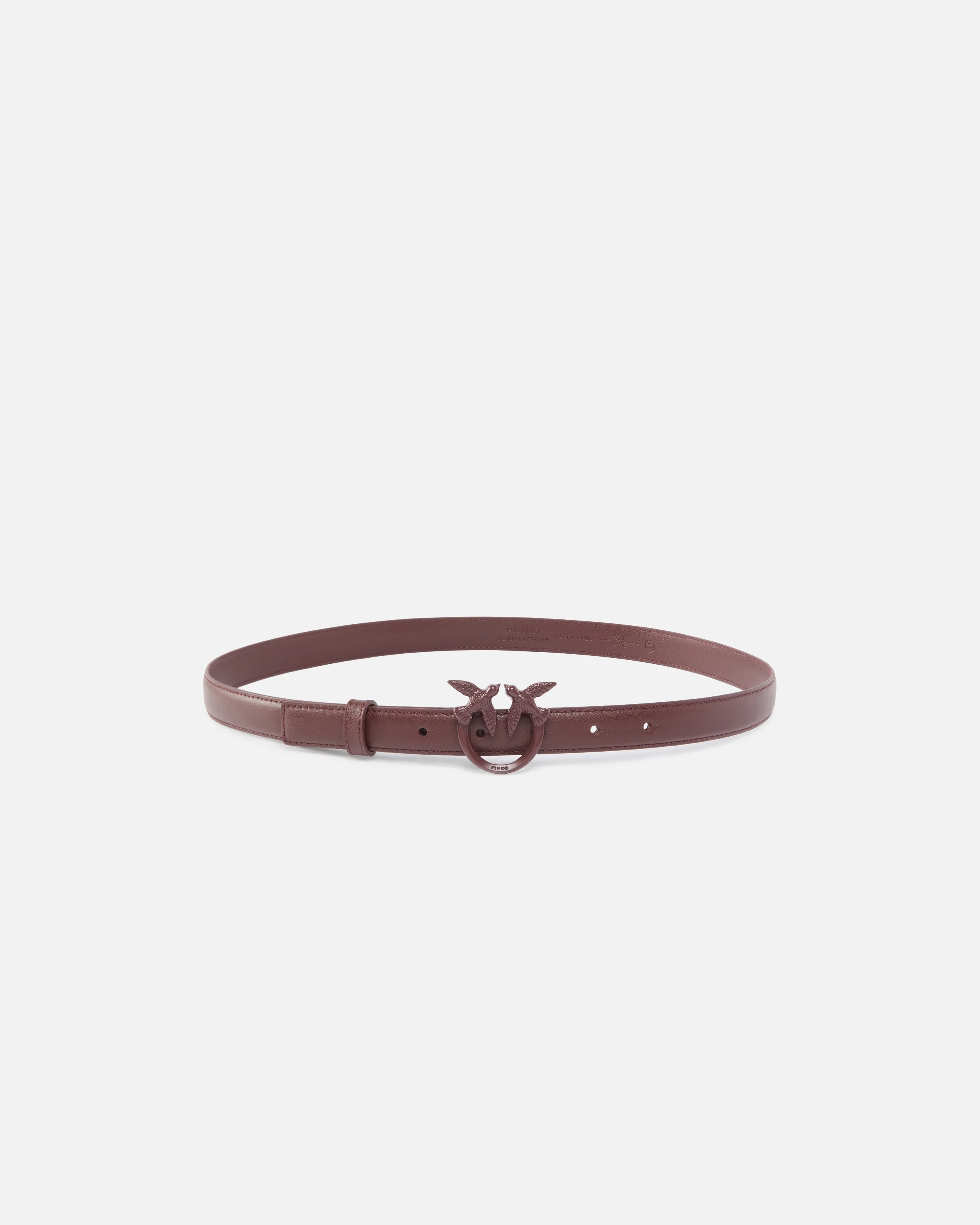 Cintura sottile Love Birds pelle color block 2cm