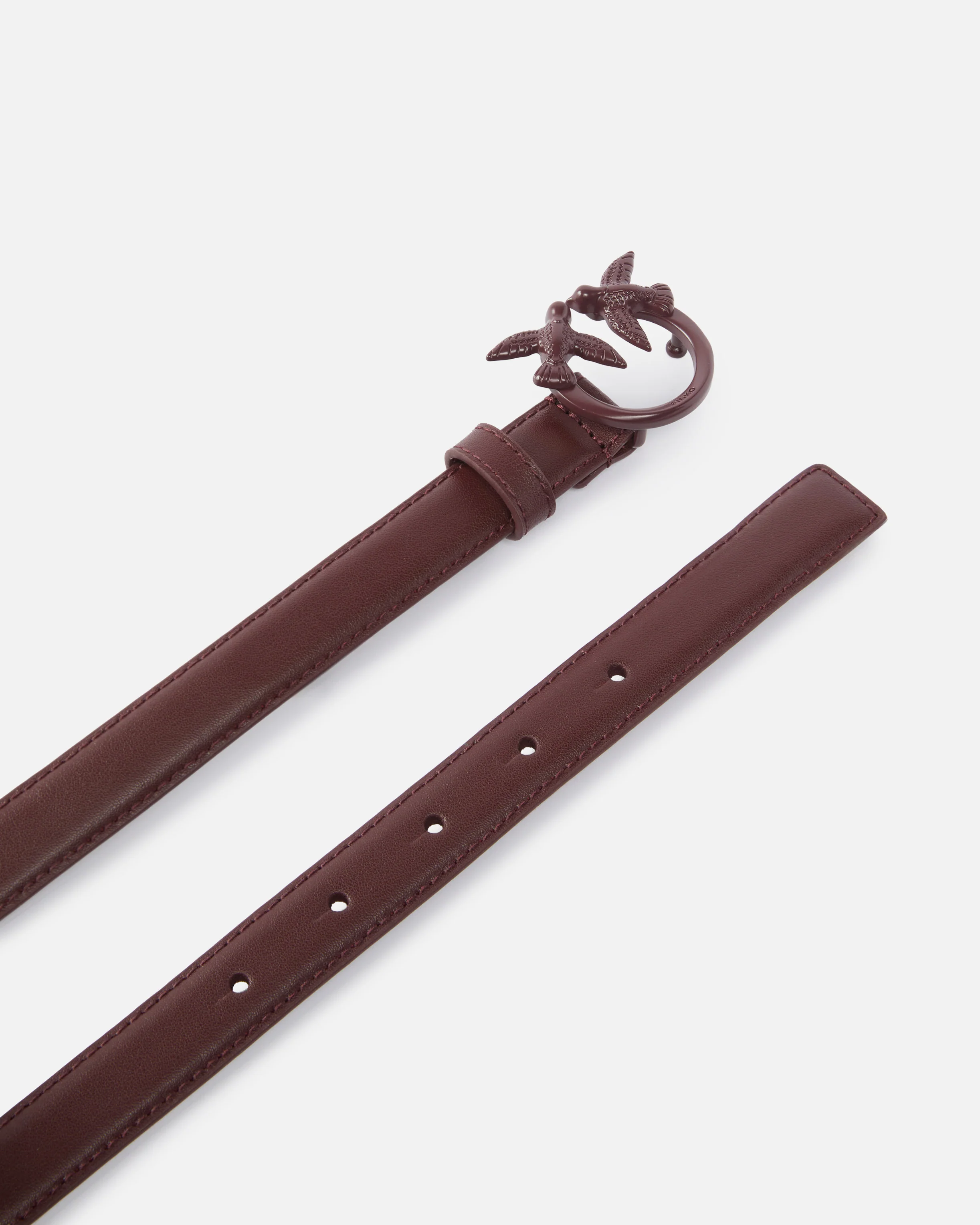Cintura sottile Love Birds pelle color block 2cm - Image 3