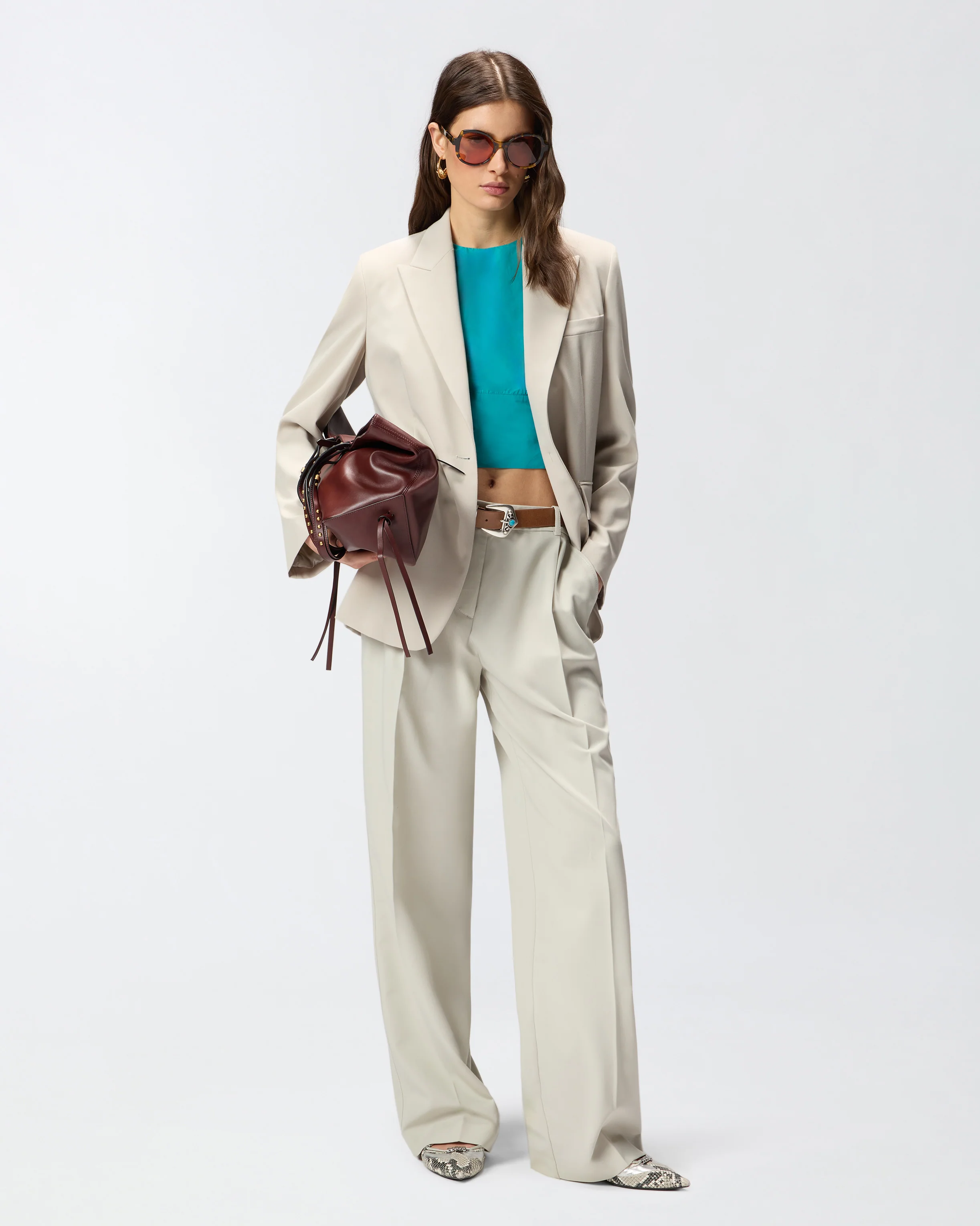 Crop top con maniche ampie - Image 2
