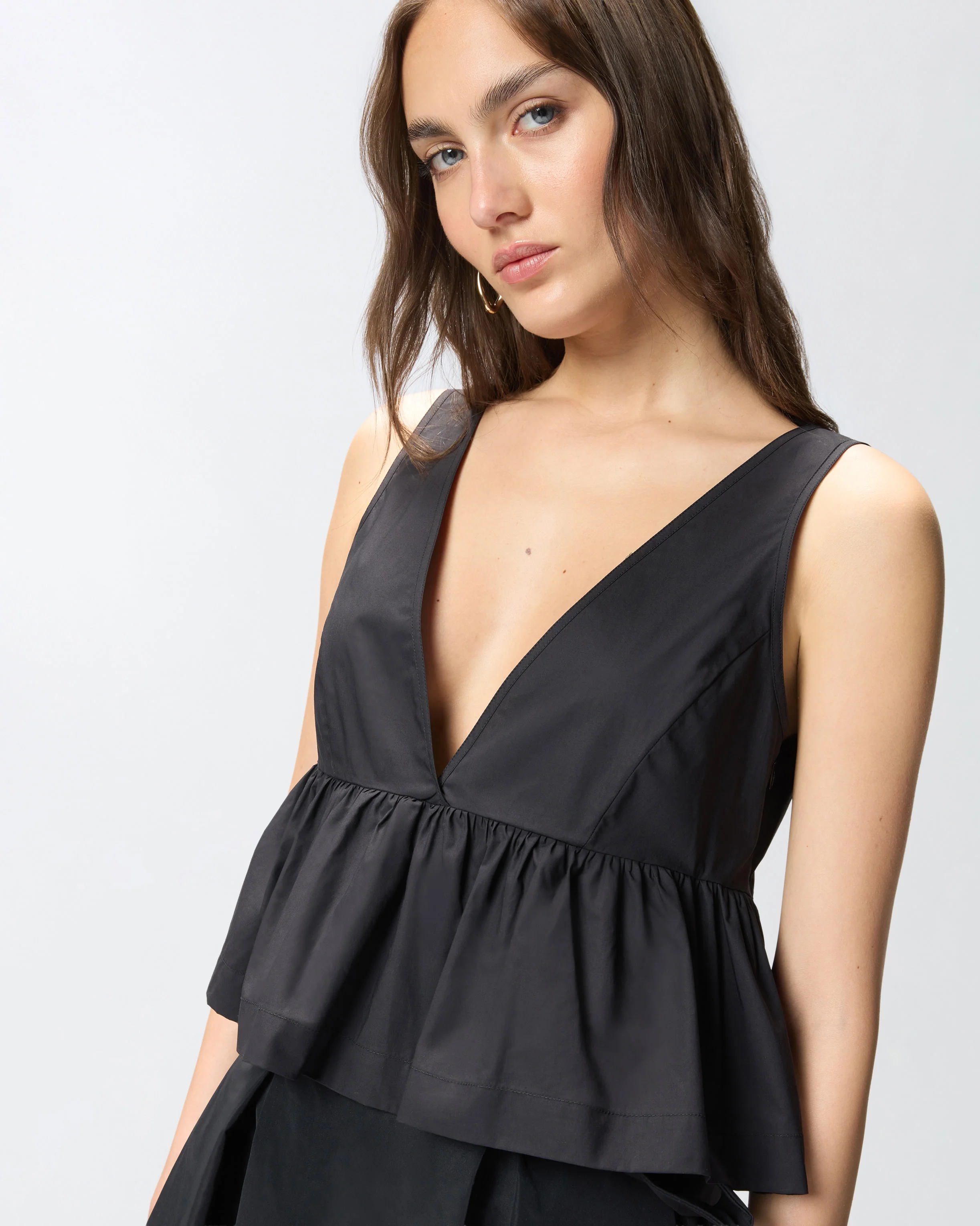 Crop top con volant e laccetti - Image 4