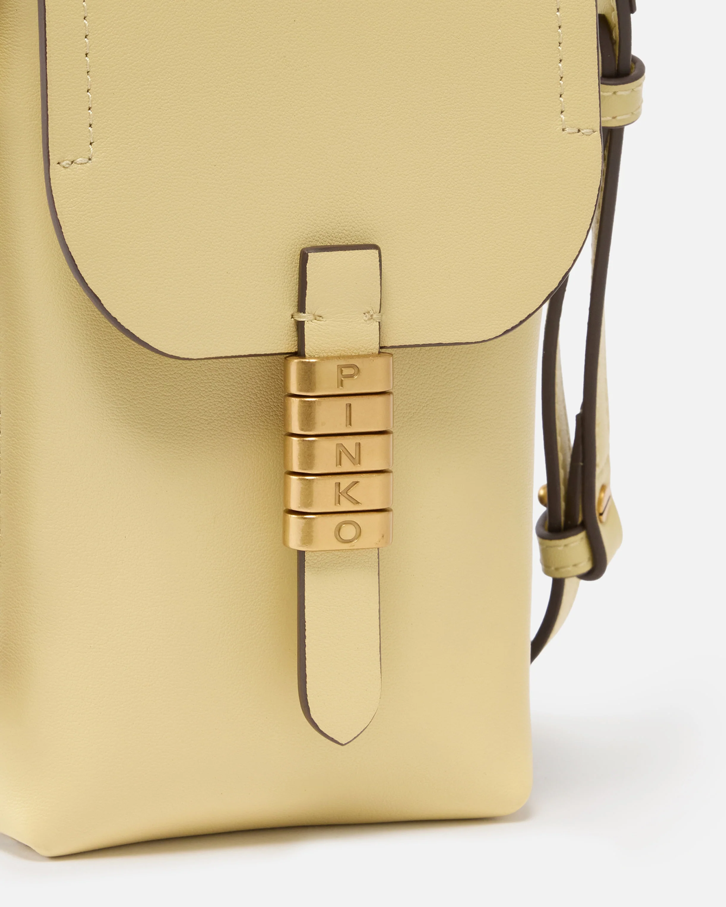 Custodia smartphone in pelle con tracolla e logo - Image 3