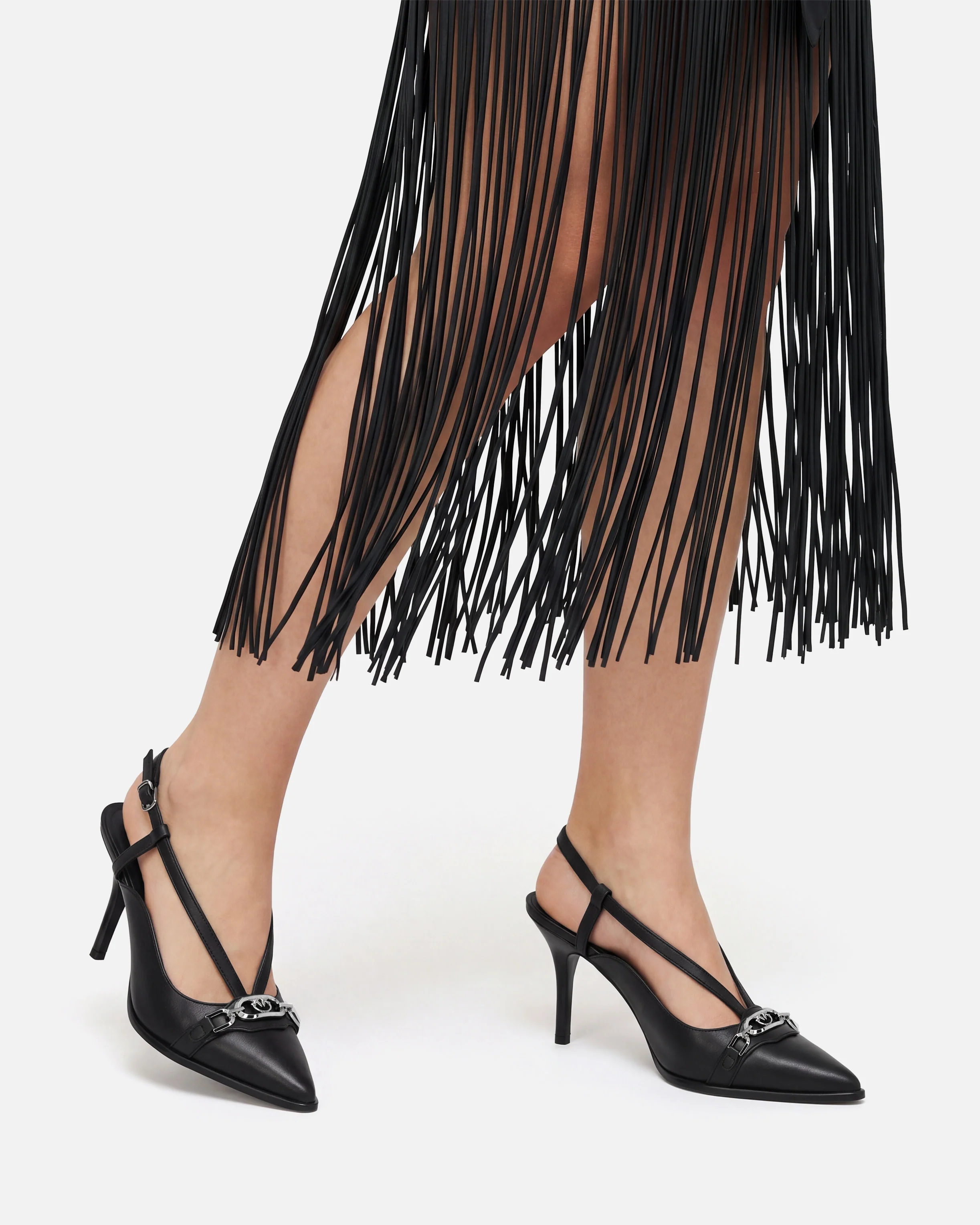 Décolleté sling-back in nappa con cinturini e tacco stiletto - Image 10
