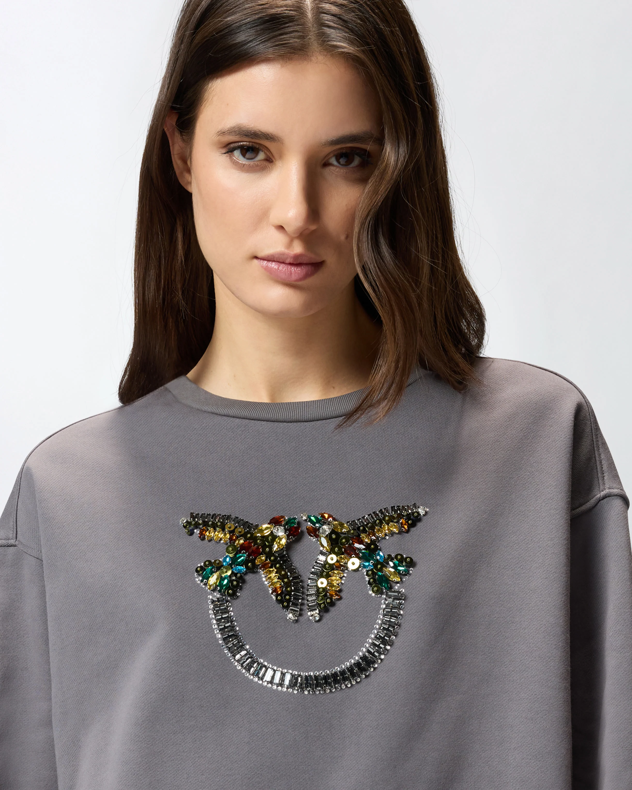 Felpa con maxi ricamo gioiello Love Birds - Image 4