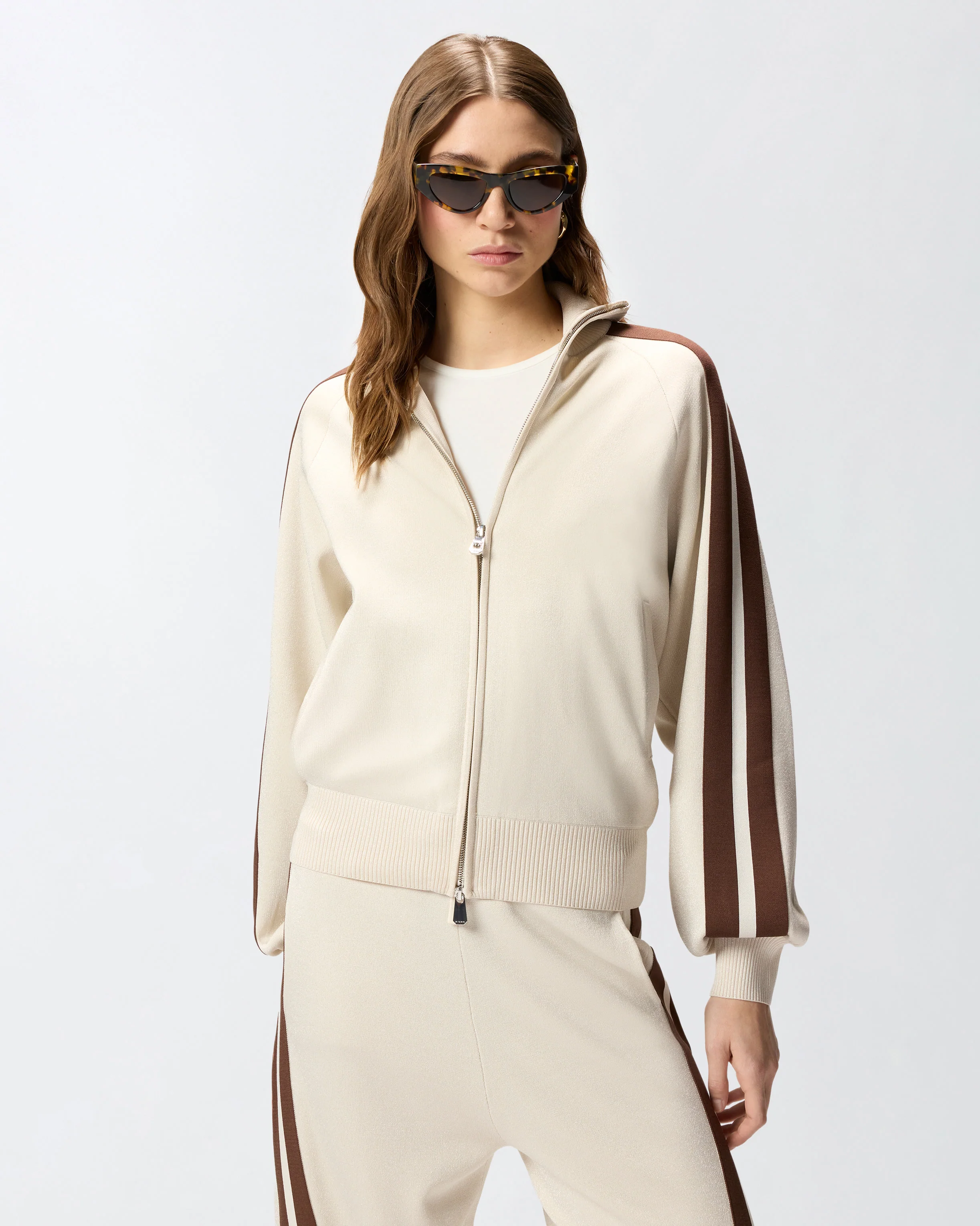 Felpa con zip e logo Love Birds