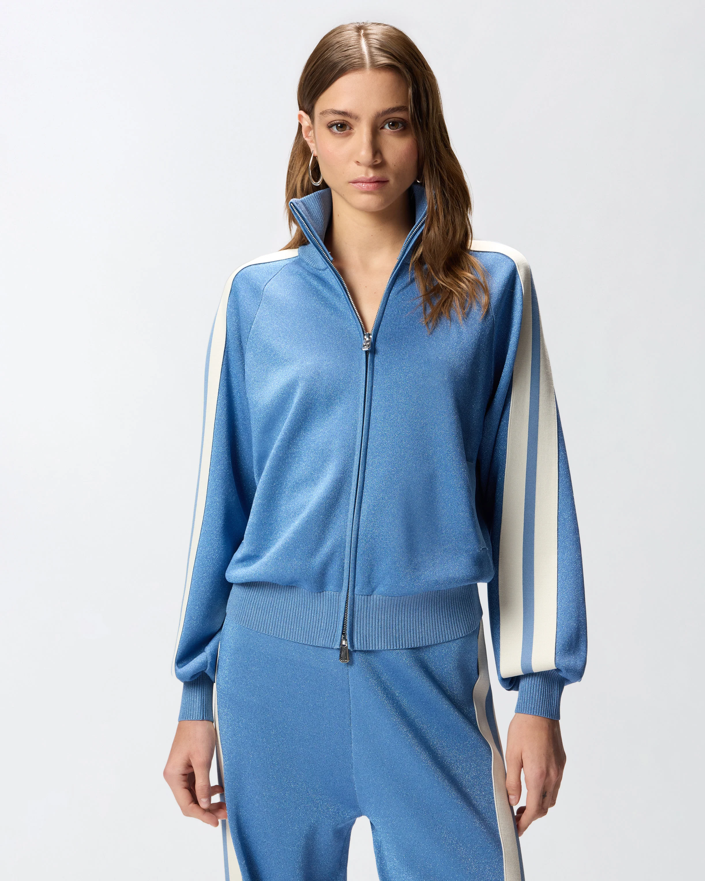 Felpa con zip e logo Love Birds