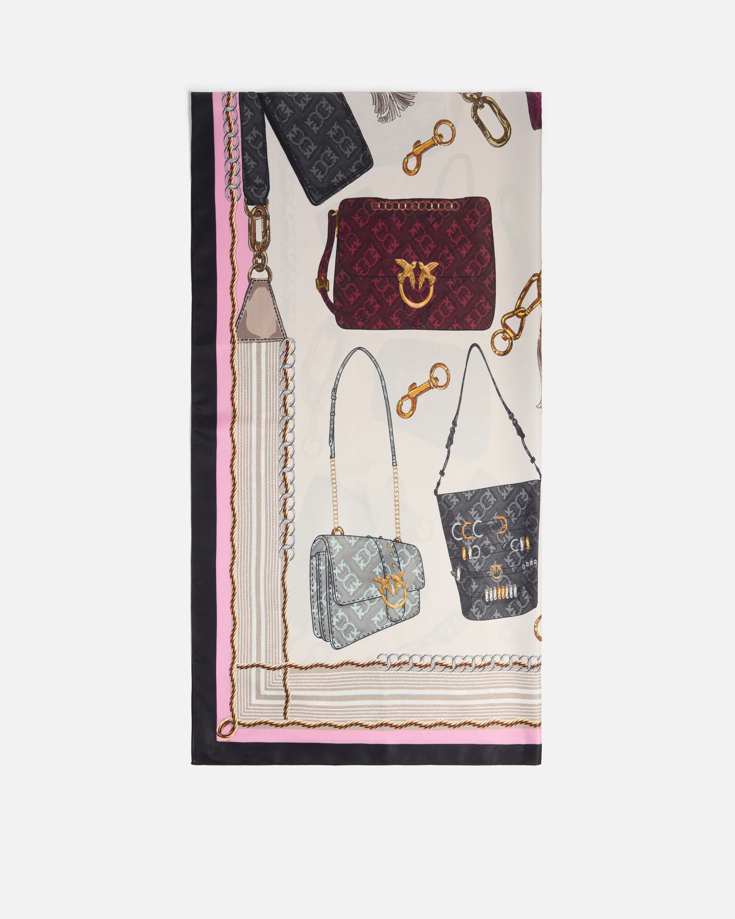 Foulard con stampa borse - Image 2