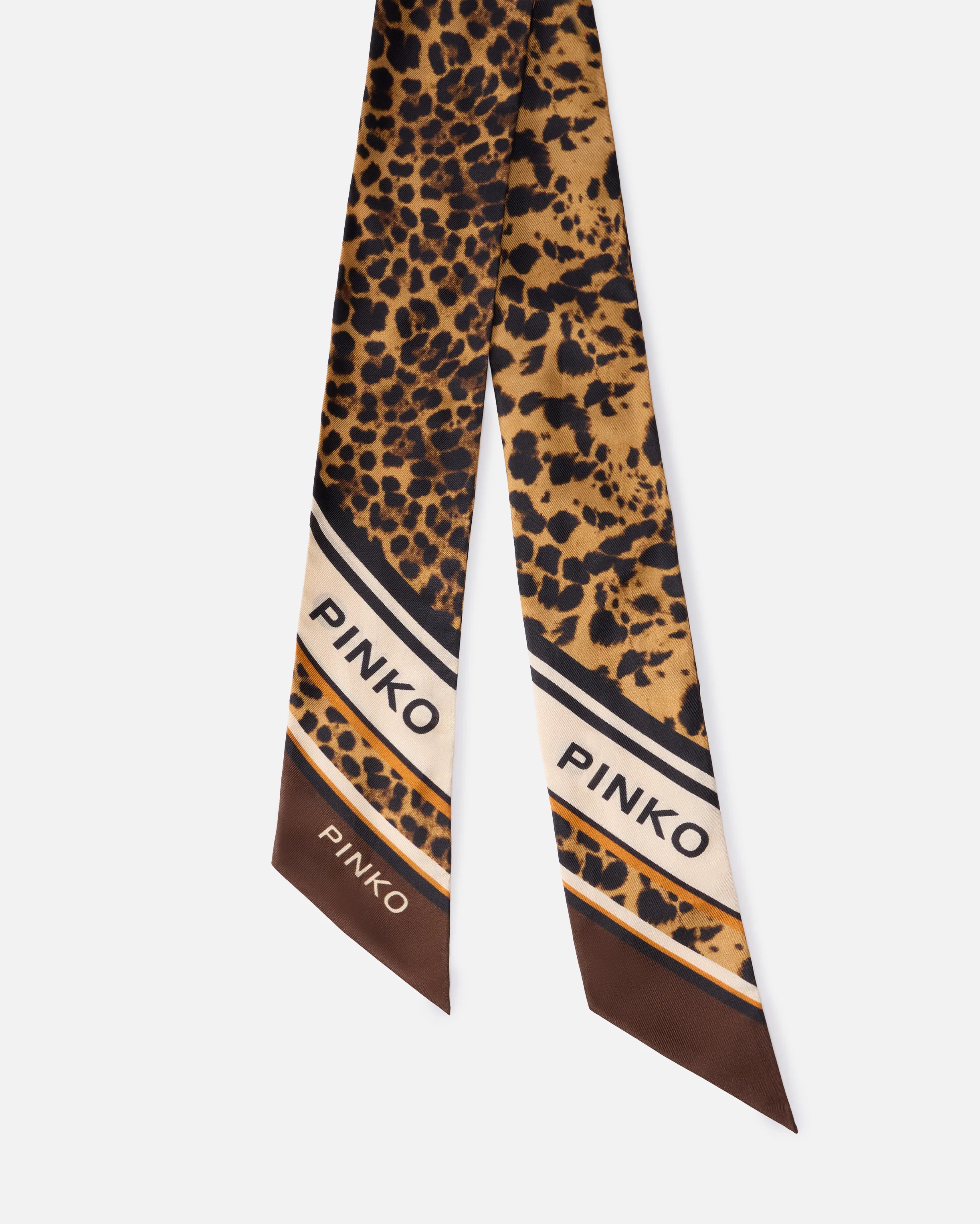 Foulard sottile con stampa leopardata