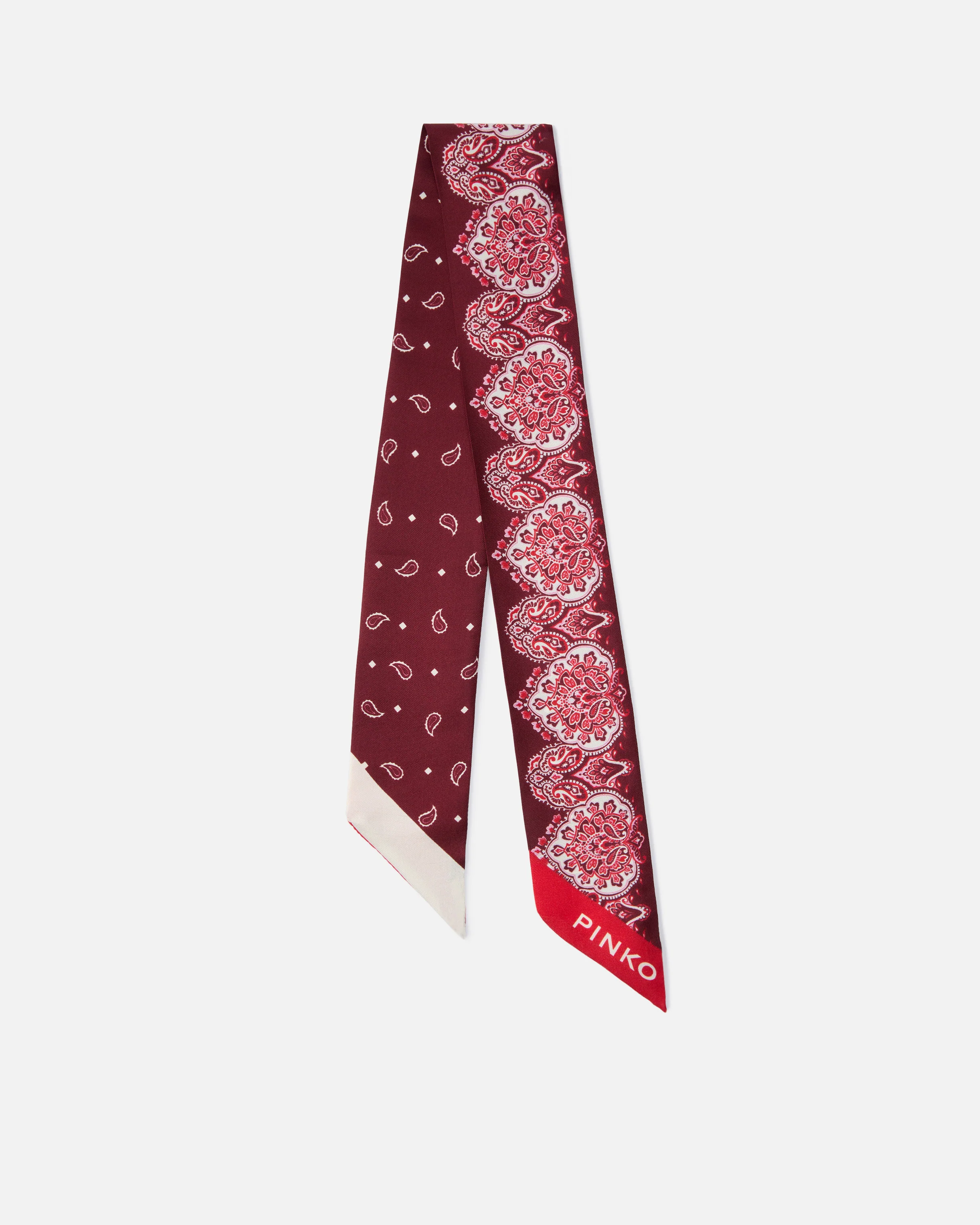 Foulard sottile con stampa paisley floreale