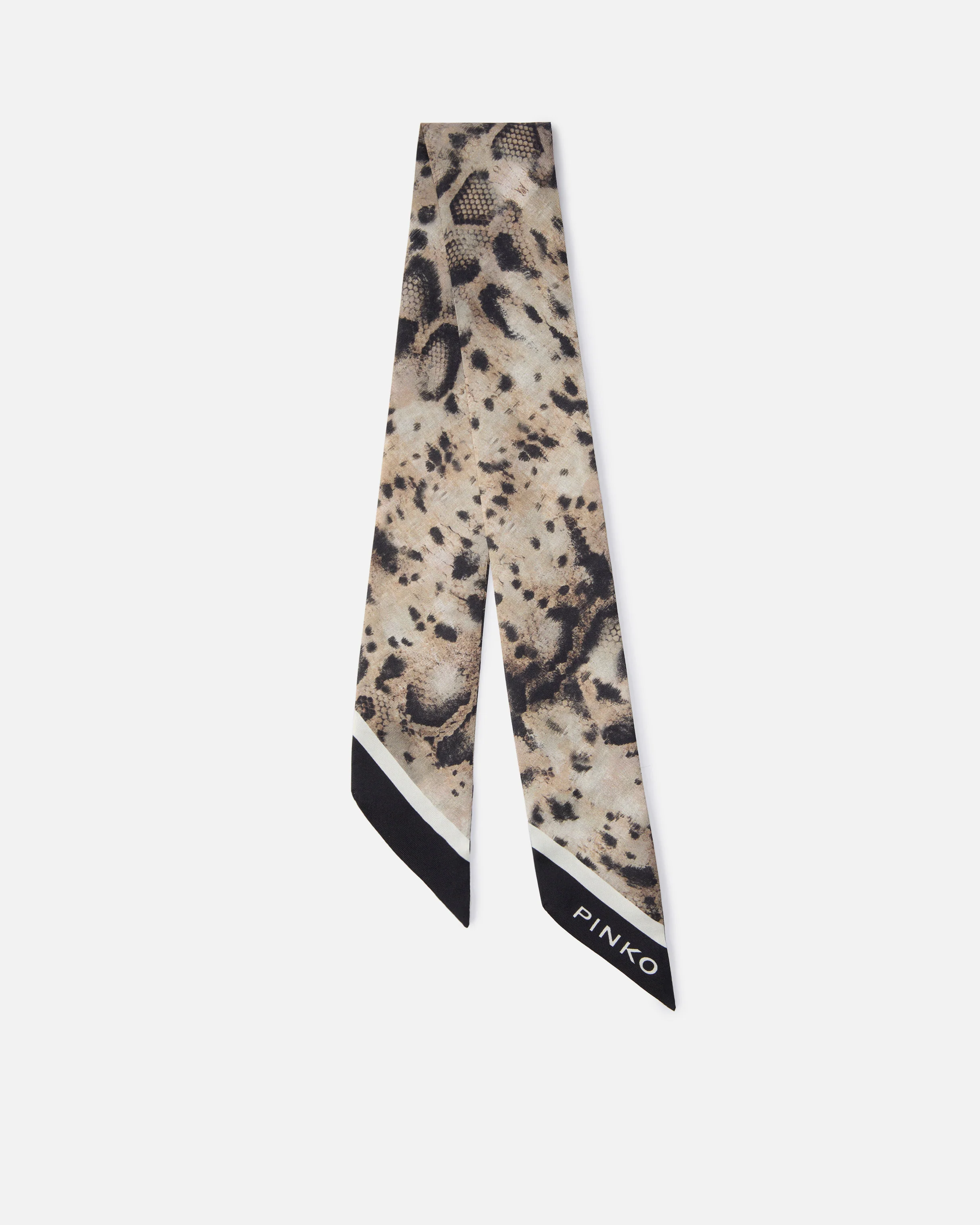 Foulard sottile con stampa snake
