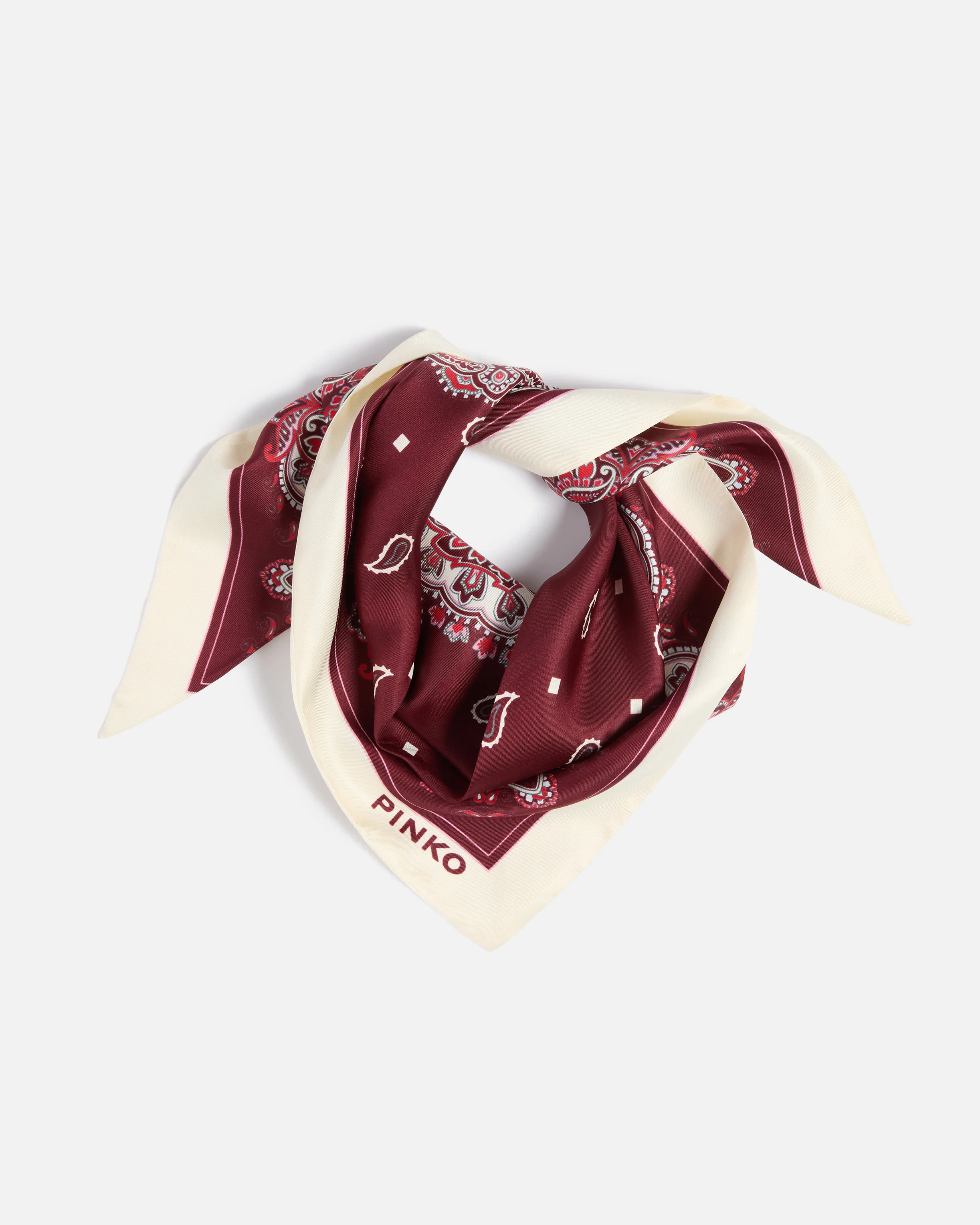 Foulard triangolare con stampa paisley floreale - Image 3