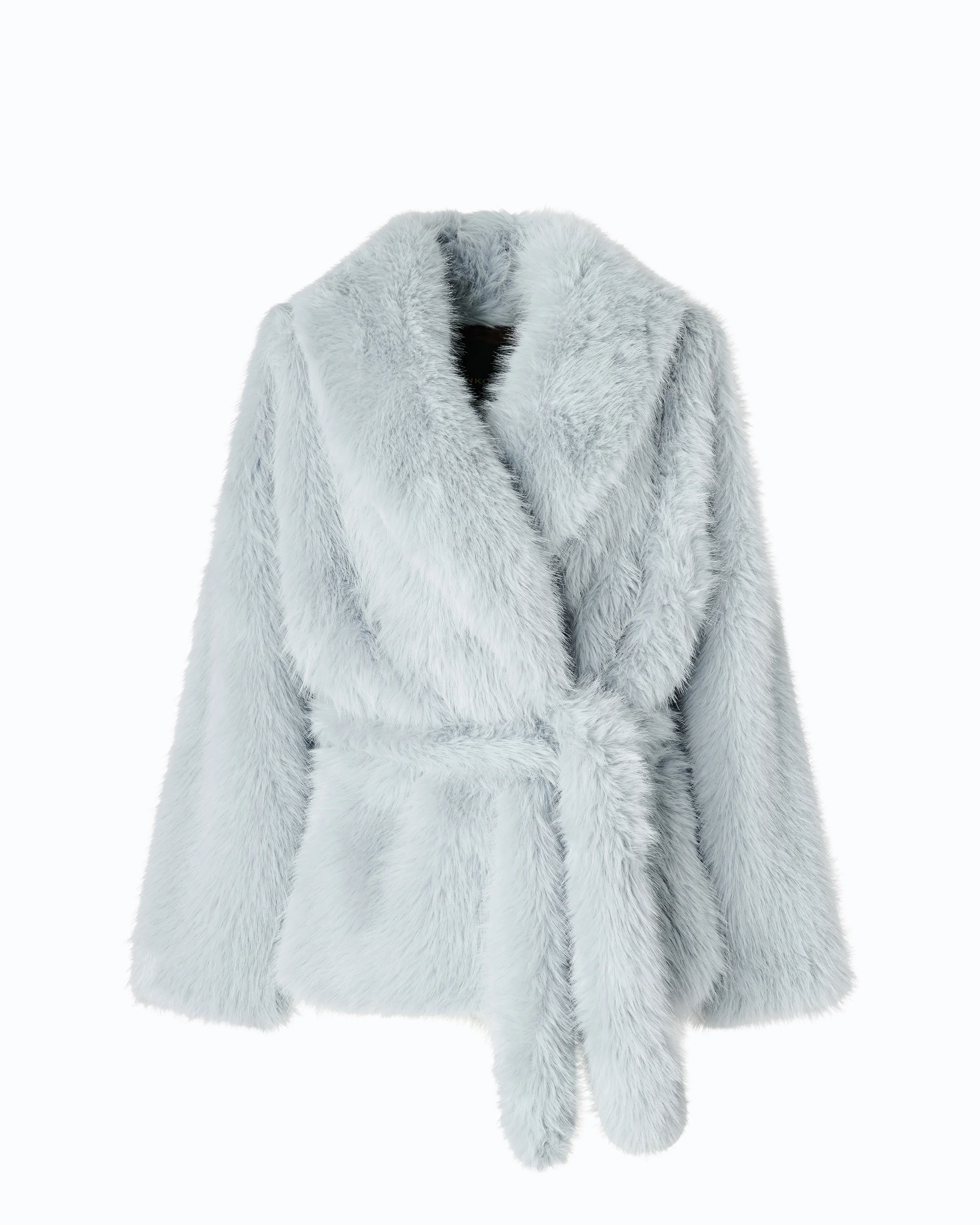 Giacca blouson effetto pelliccia con cintura - Image 5