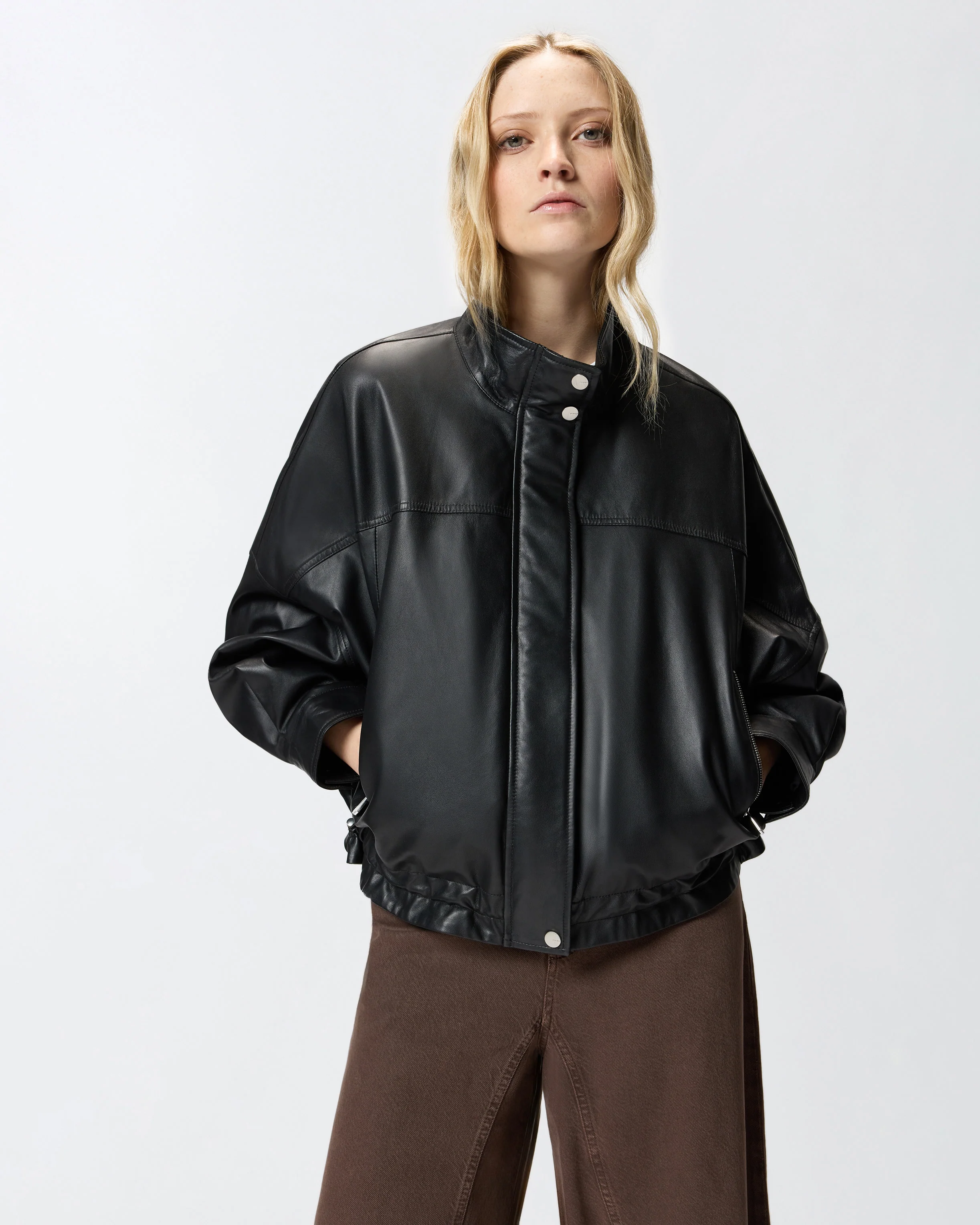 Giacca blouson in nappa - Image 4