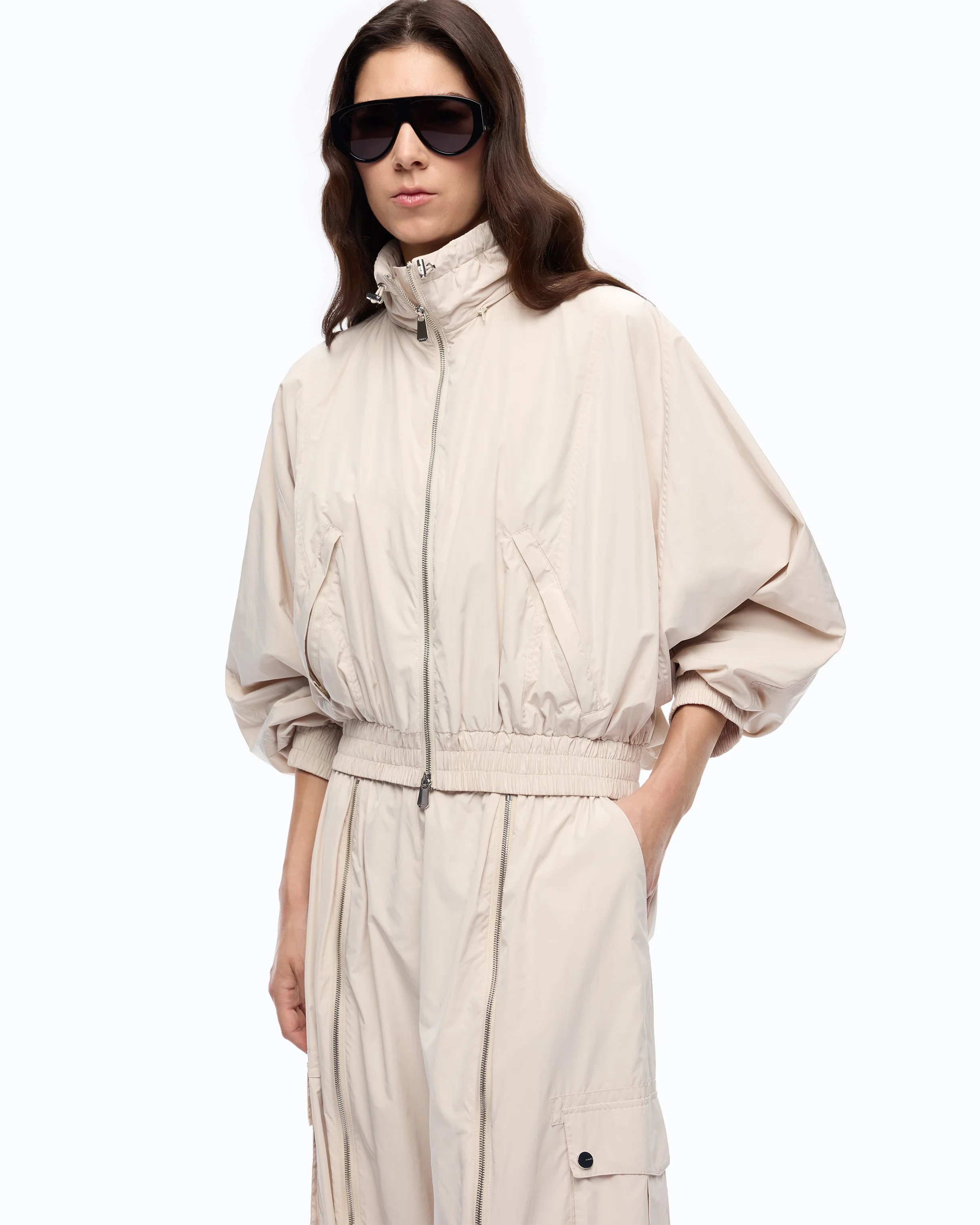 Giacca blouson oversize con coulisse