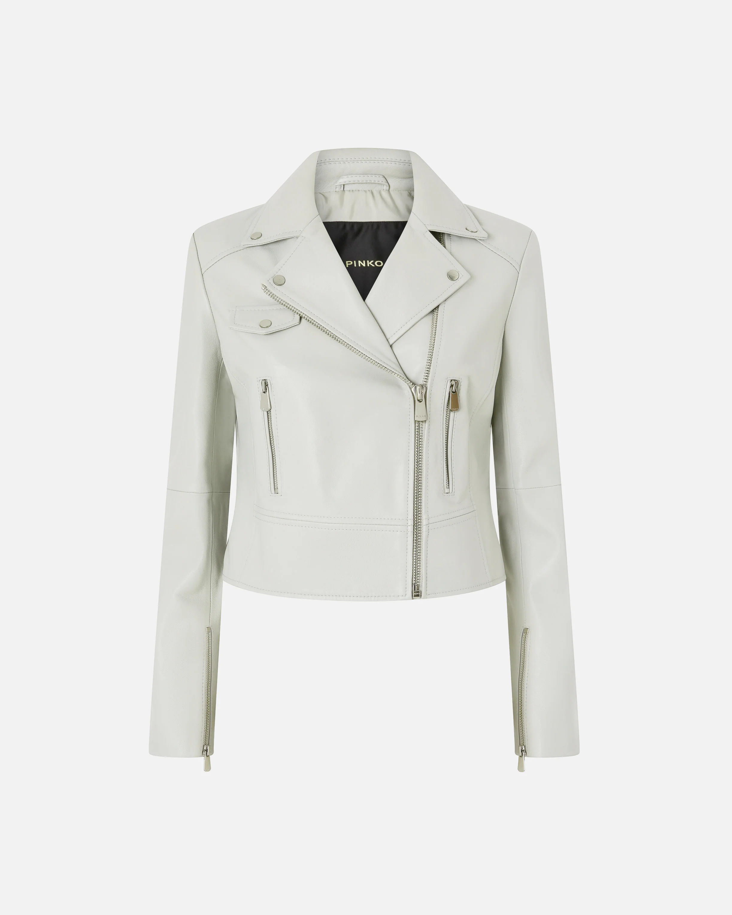 Giacca chiodo stile biker in nappa - Image 5