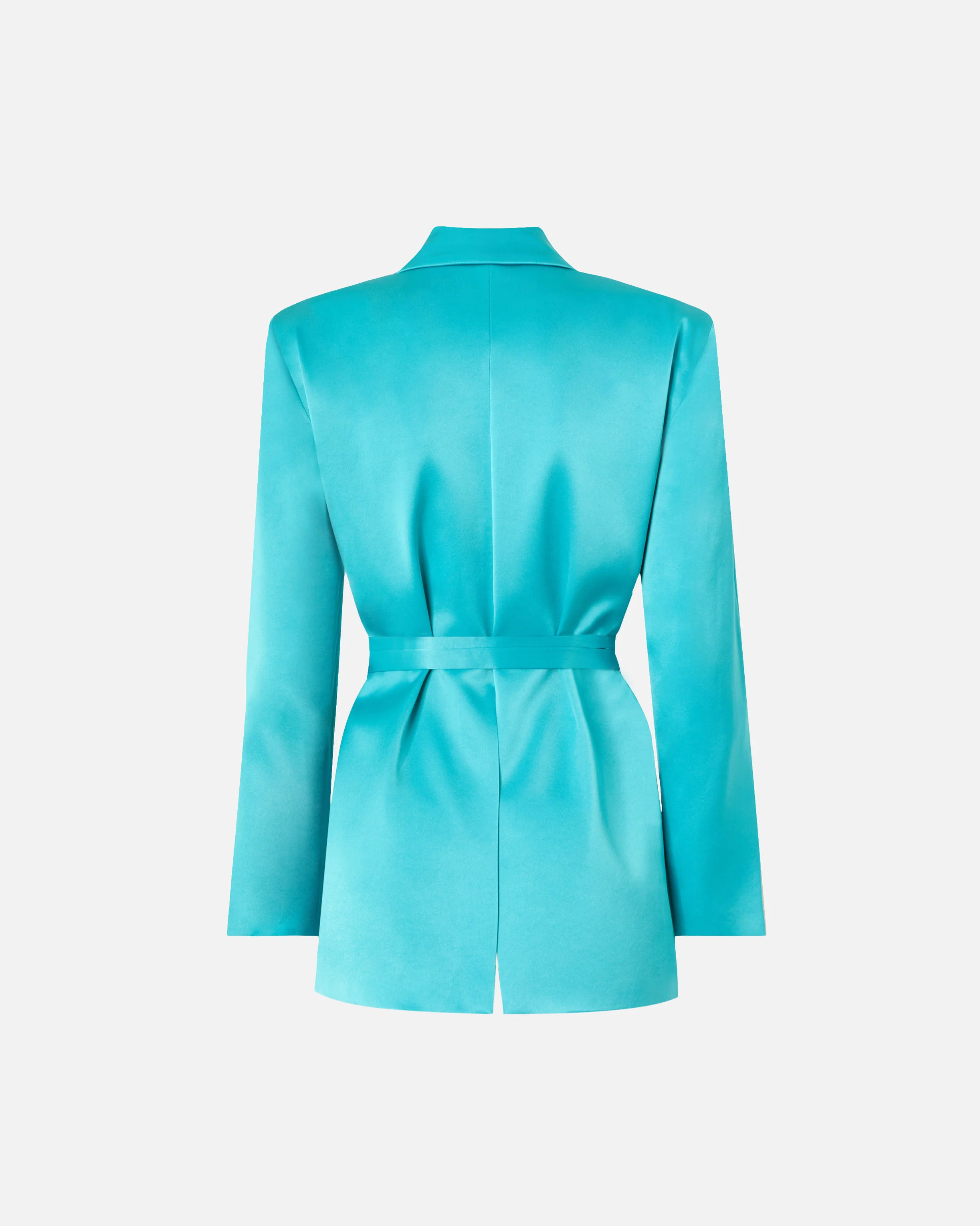 Giacca in satin con cintura - Image 6