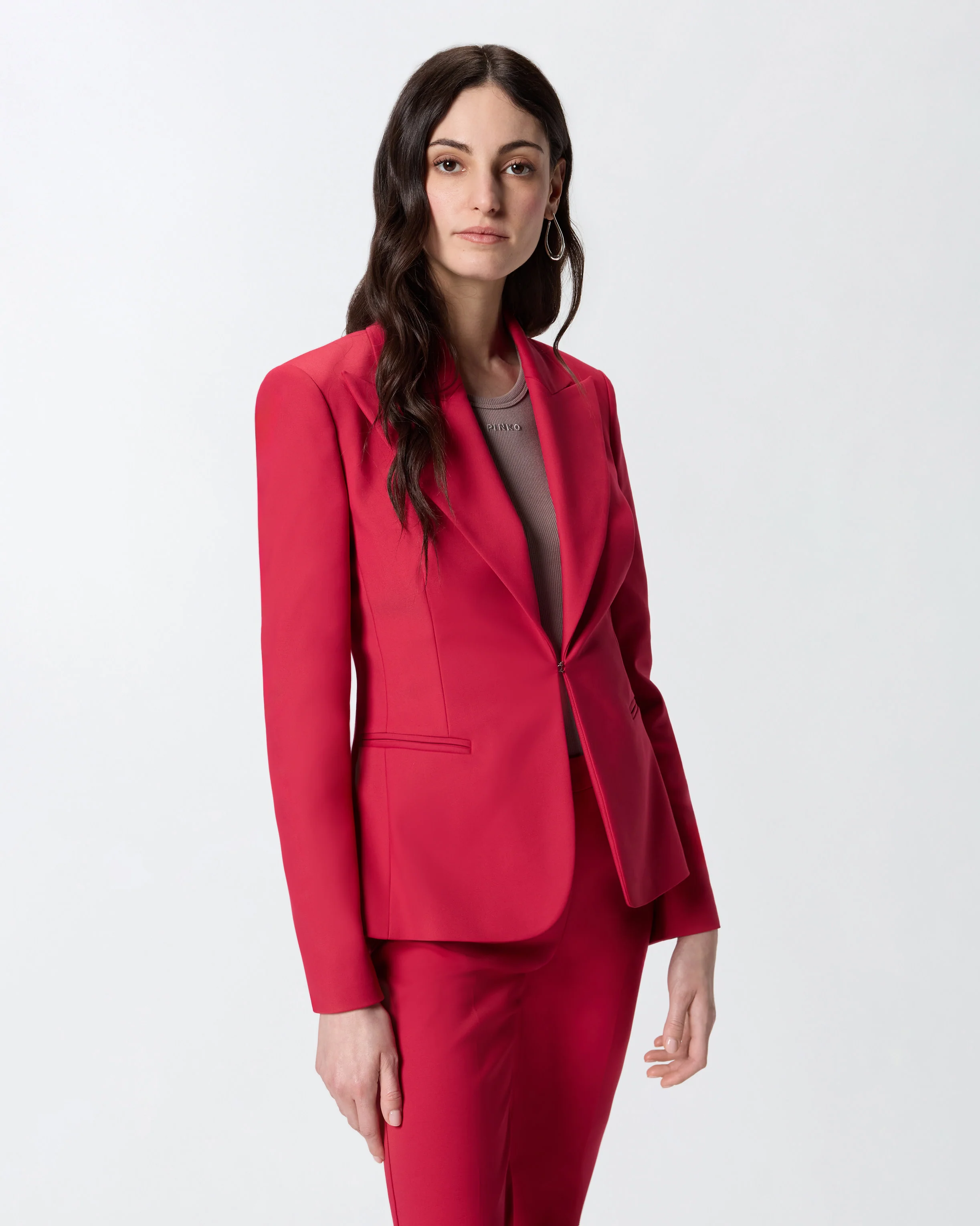 Giacca in satin con spacco sul retro