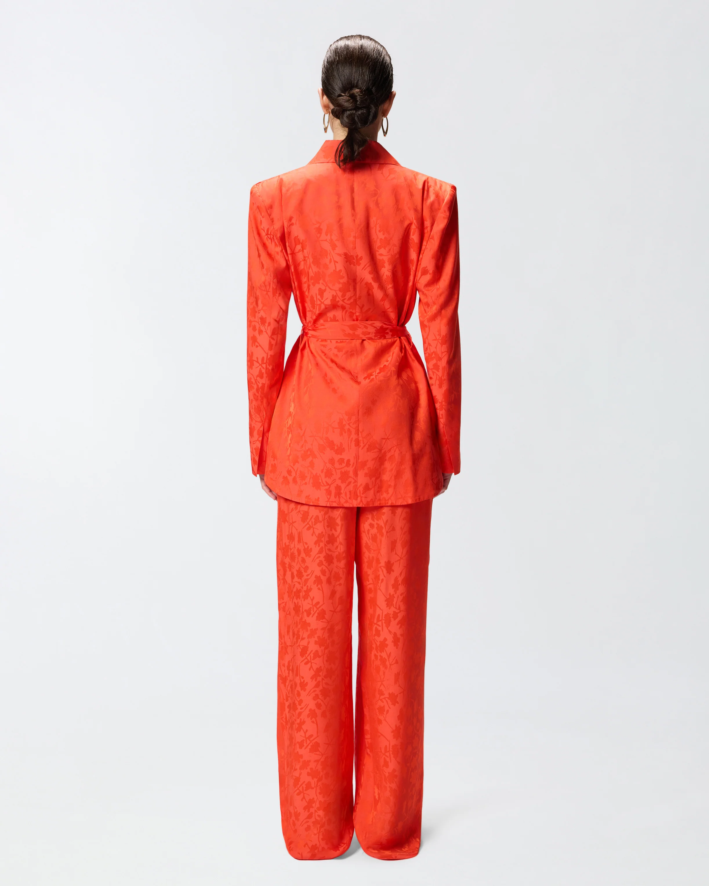 Giacca kimono in jacquard floreale - Image 3