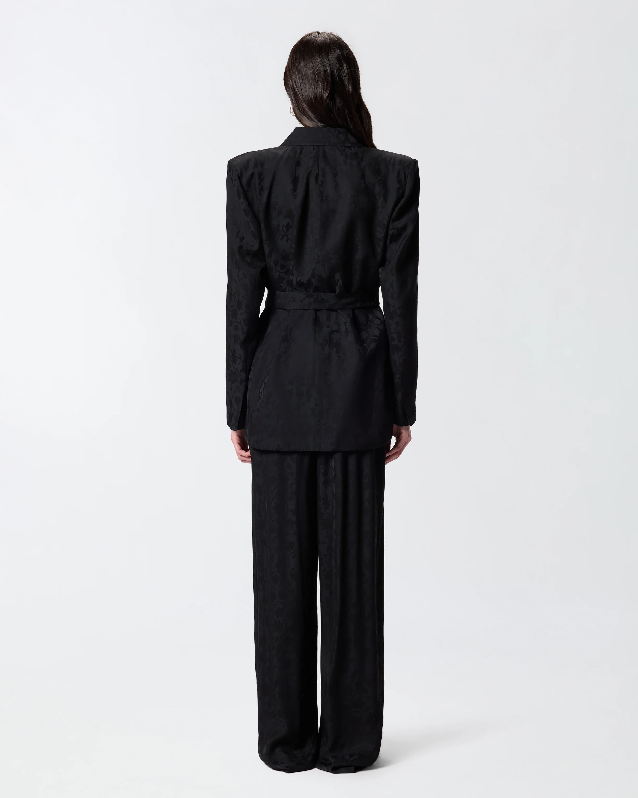 Giacca kimono in jacquard floreale - Image 3