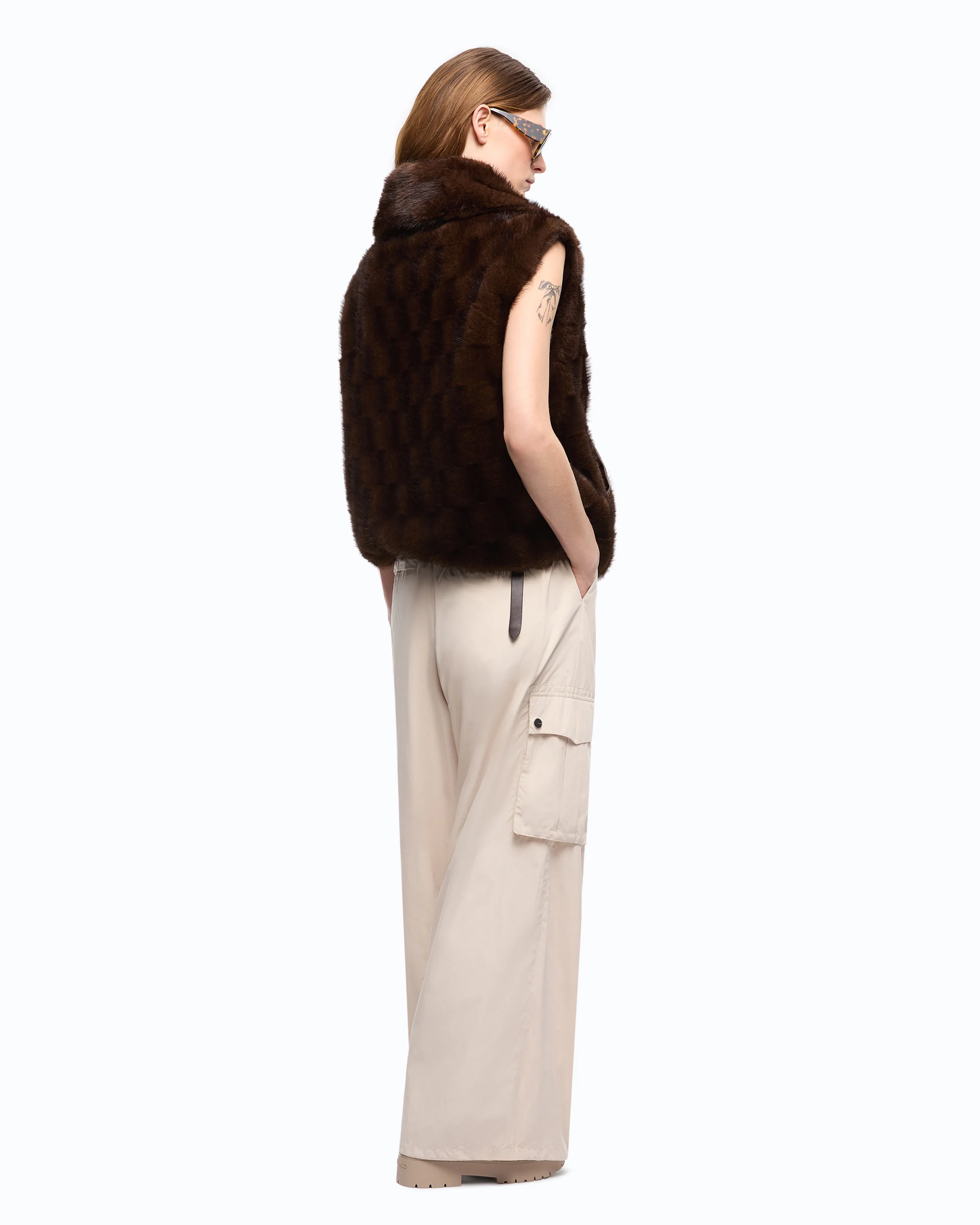 Gilet effetto pelliccia con zip - Image 4