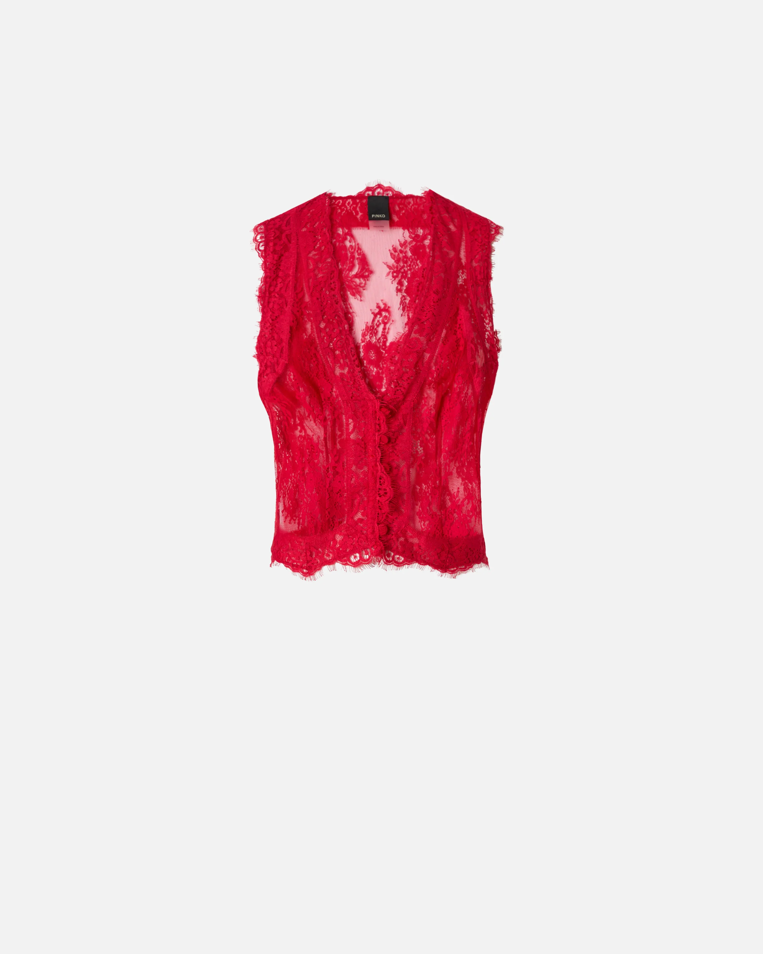 Gilet in pizzo valencienne floreale - Image 5