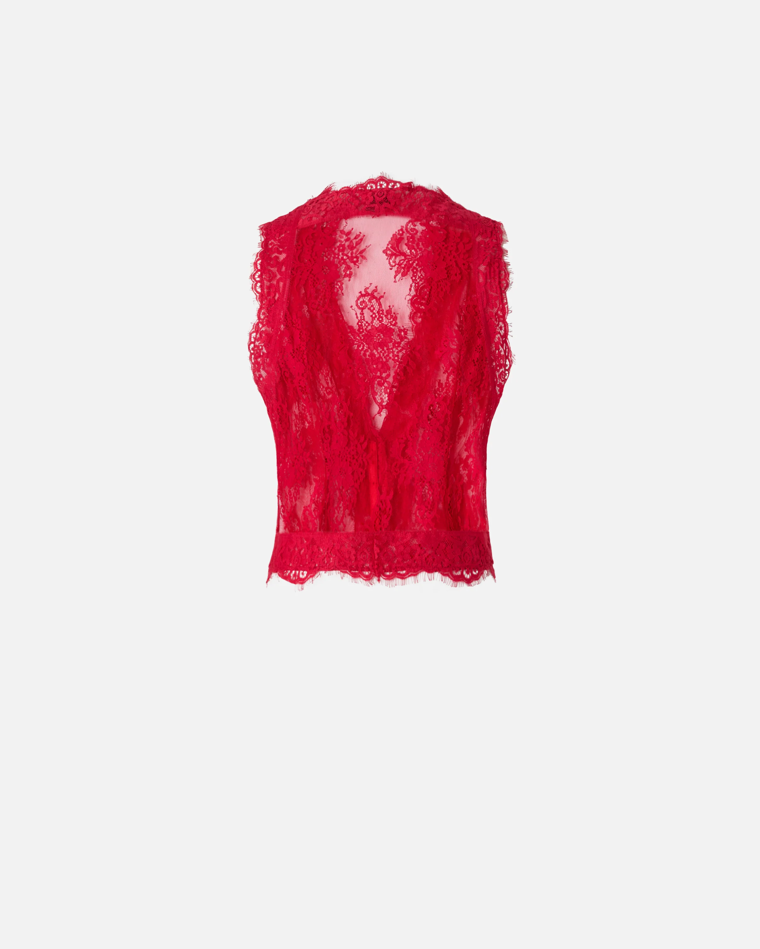 Gilet in pizzo valencienne floreale - Image 6