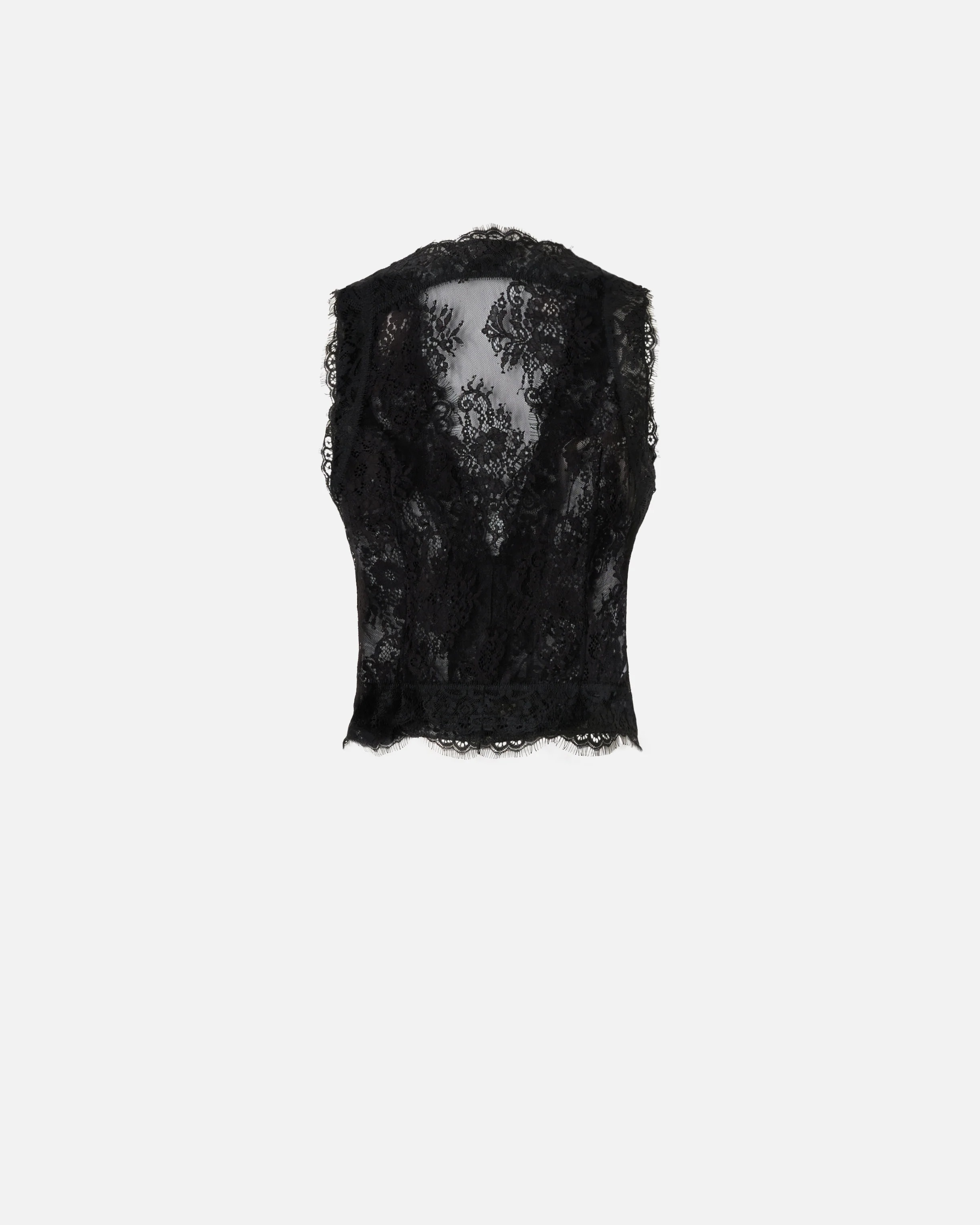 Gilet in pizzo valencienne floreale - Image 2