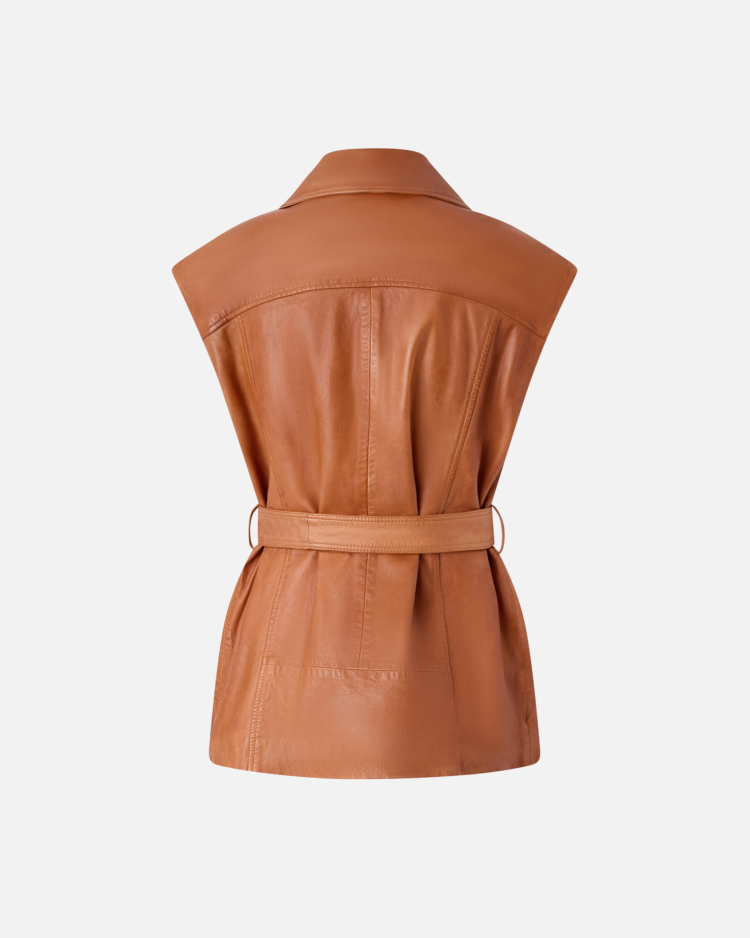 Gilet stile biker in pelle - Image 6