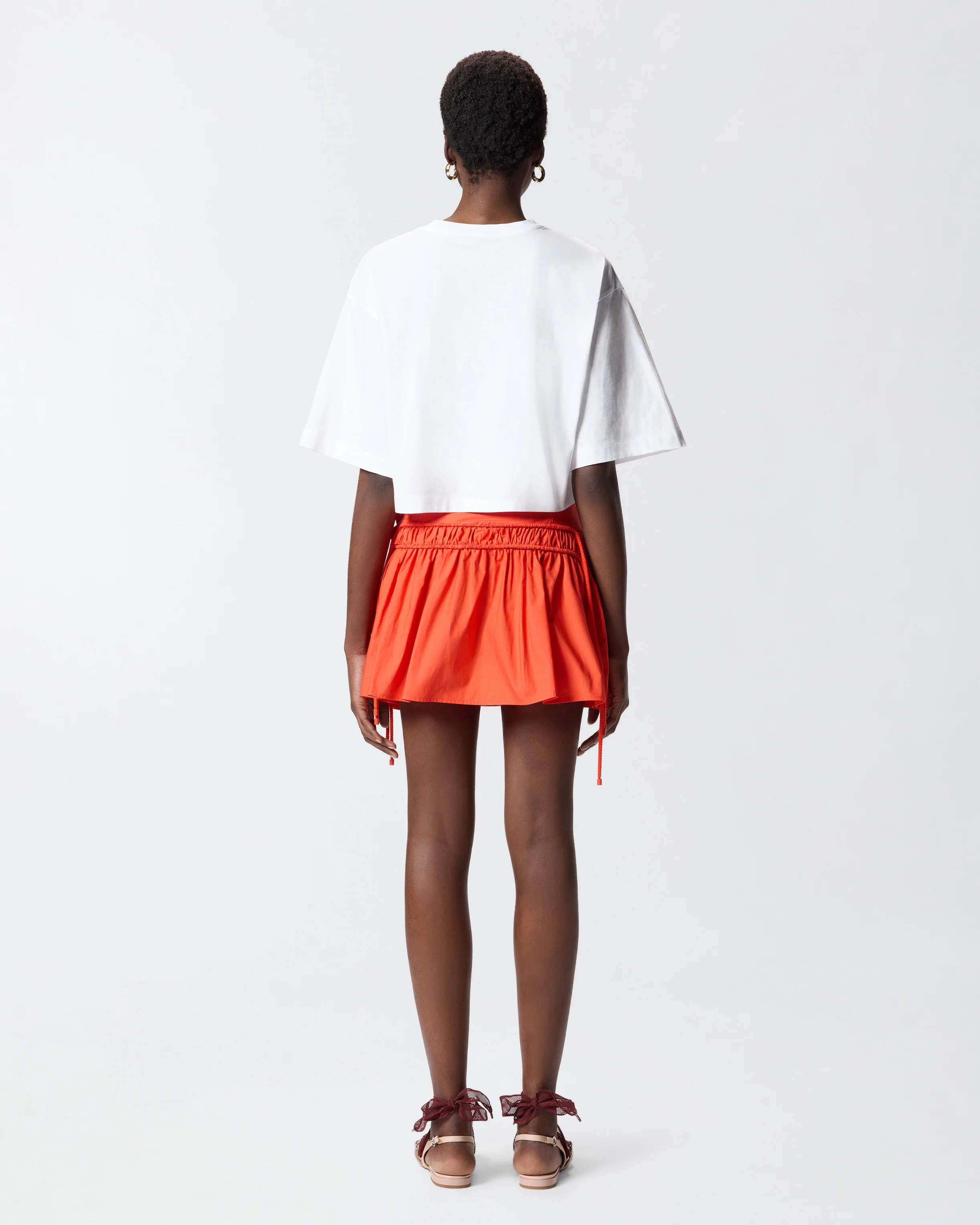 Gonna corta con arricci e coulisse - Image 3