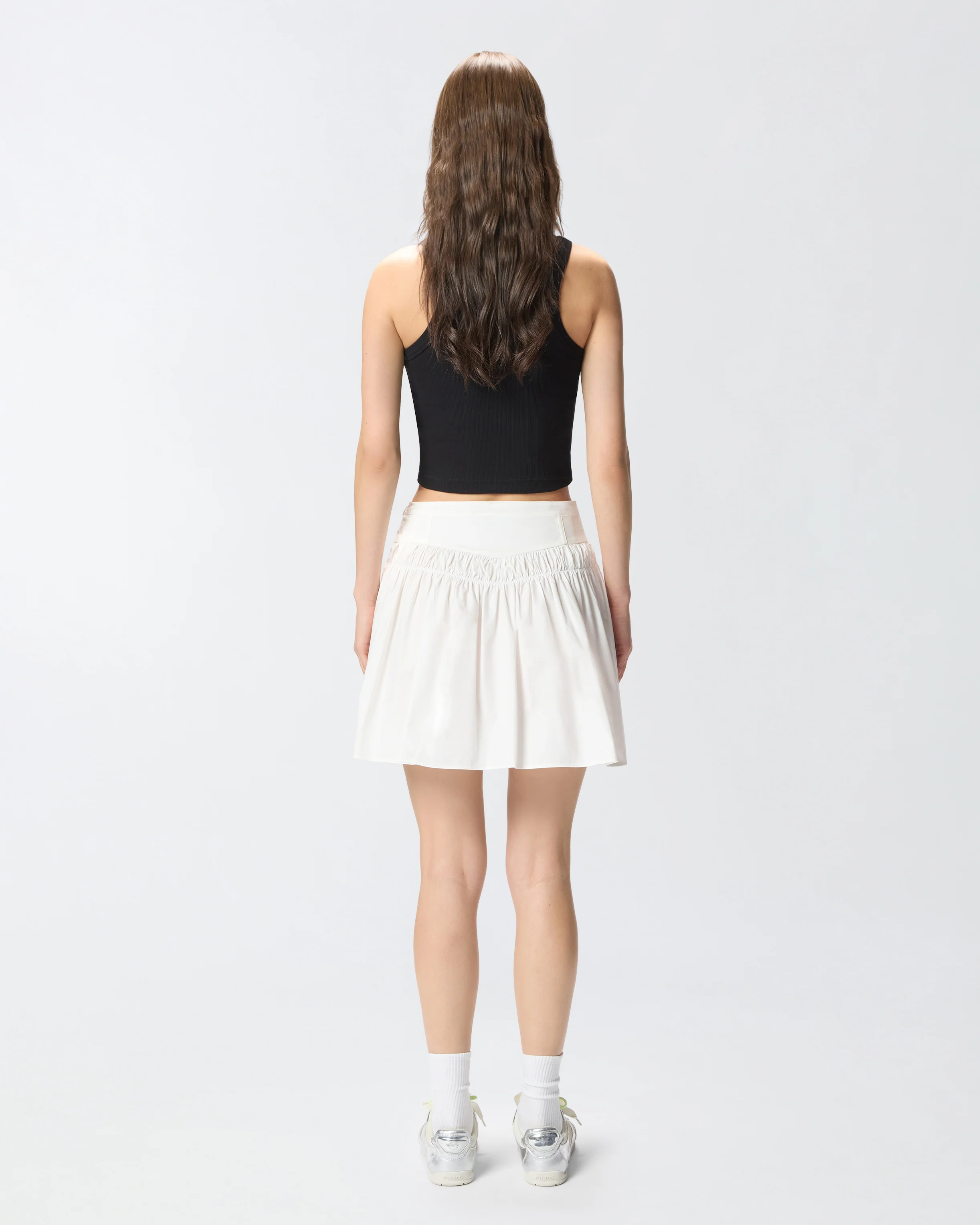 Gonna corta con arricci e coulisse - Image 3