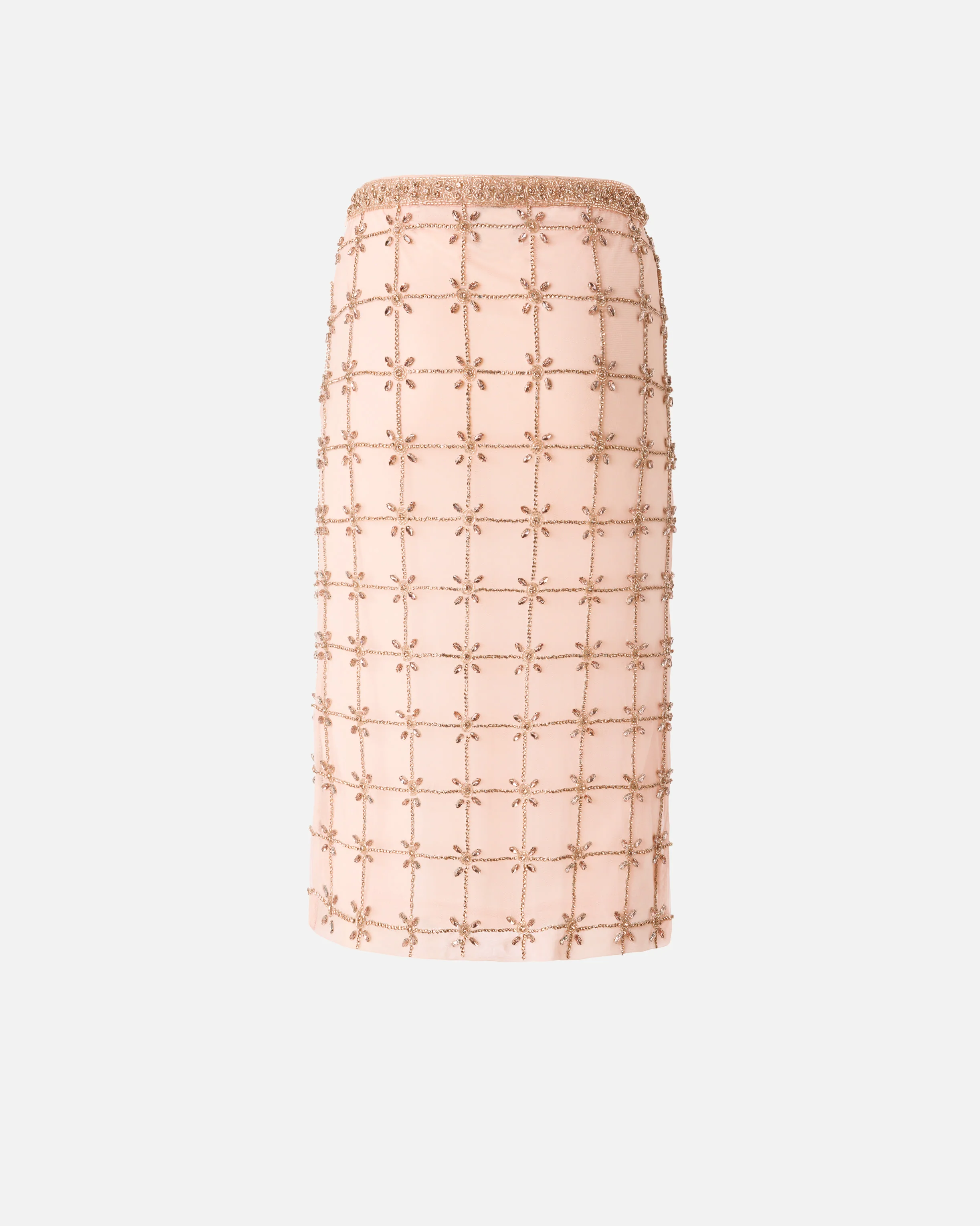 Gonna longuette in tulle con cristalli - Image 6