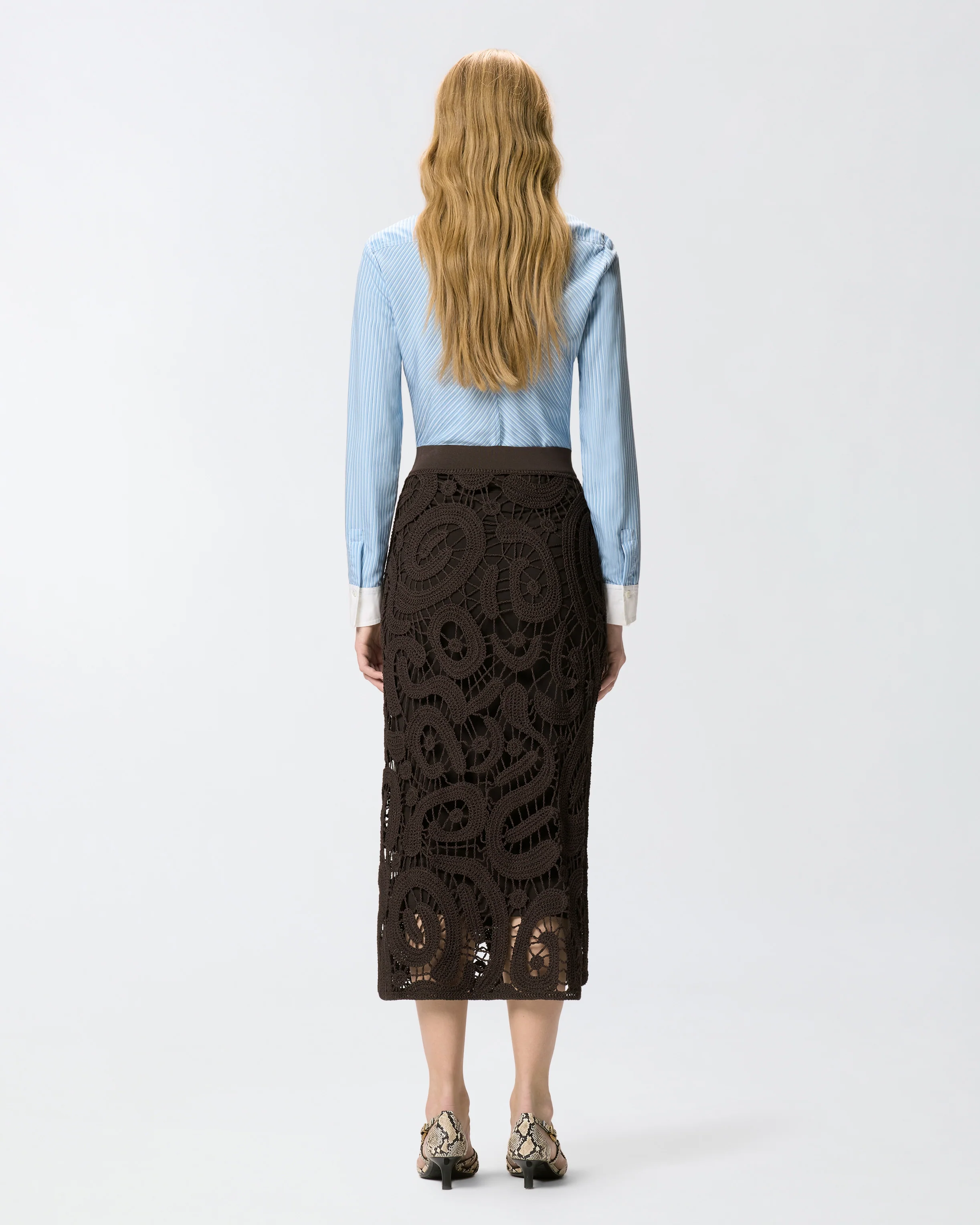 Gonna midi in crochet geometrico - Image 3