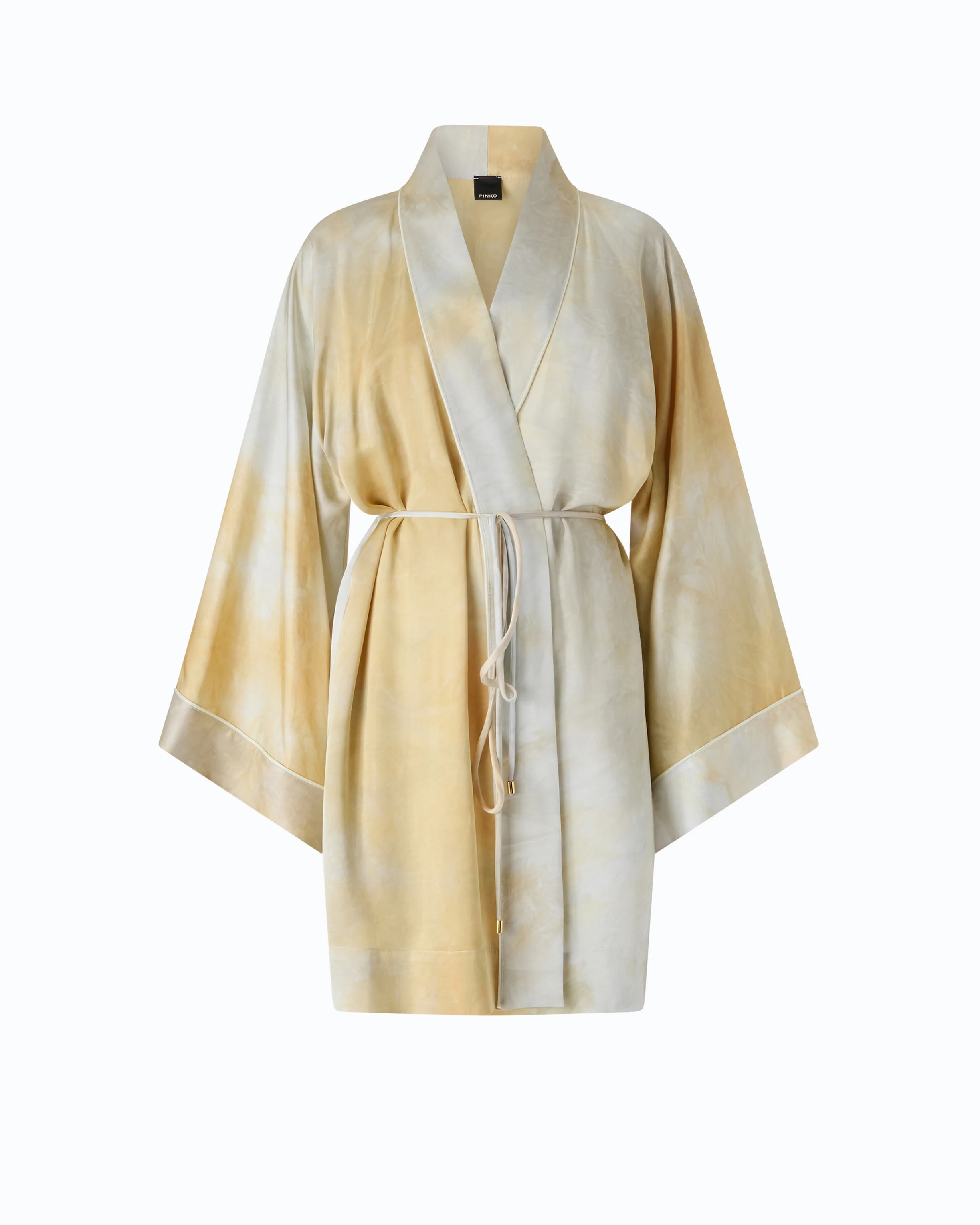 Kimono in satin dal colore sfumato con cintura - Image 5