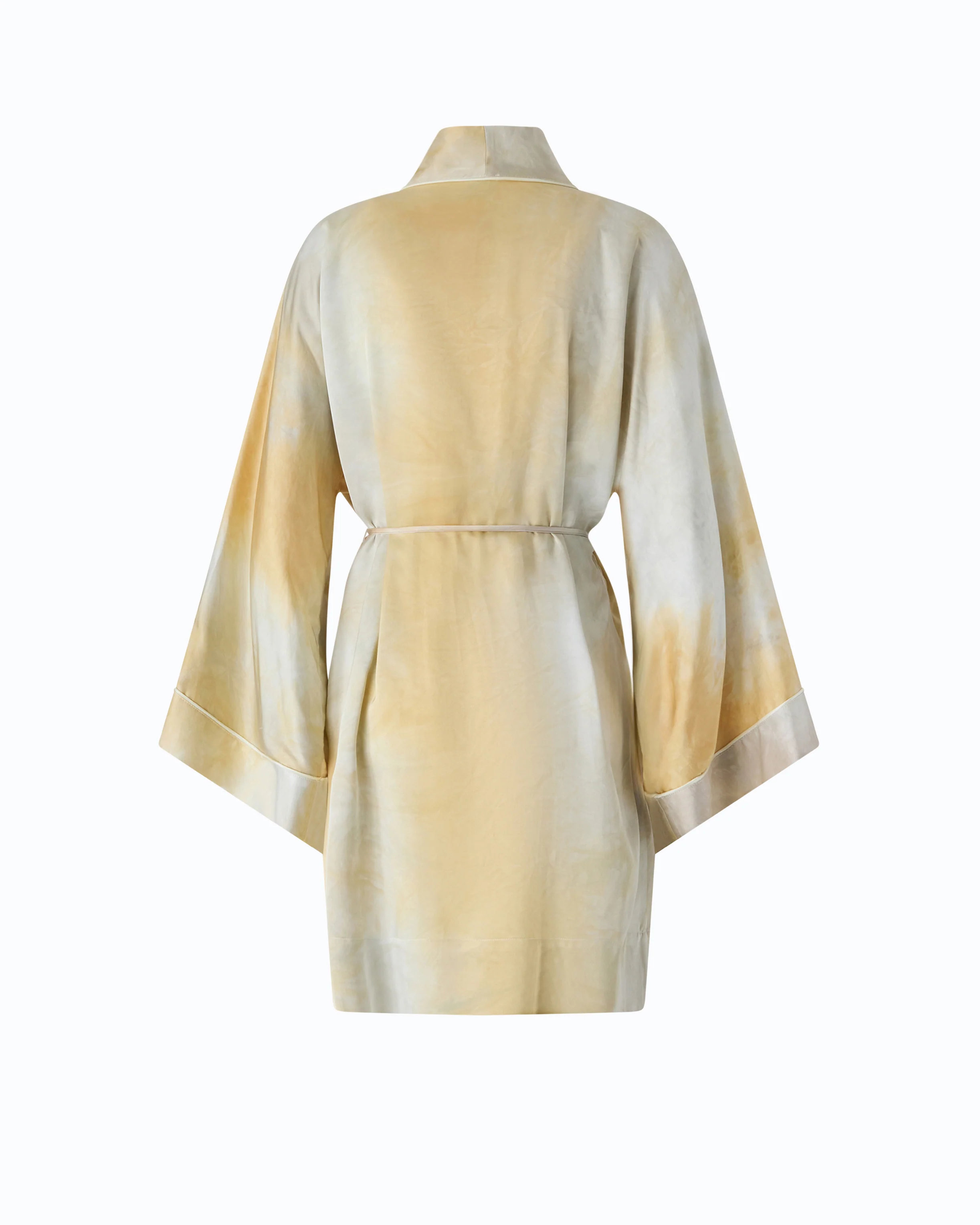 Kimono in satin dal colore sfumato con cintura - Image 6