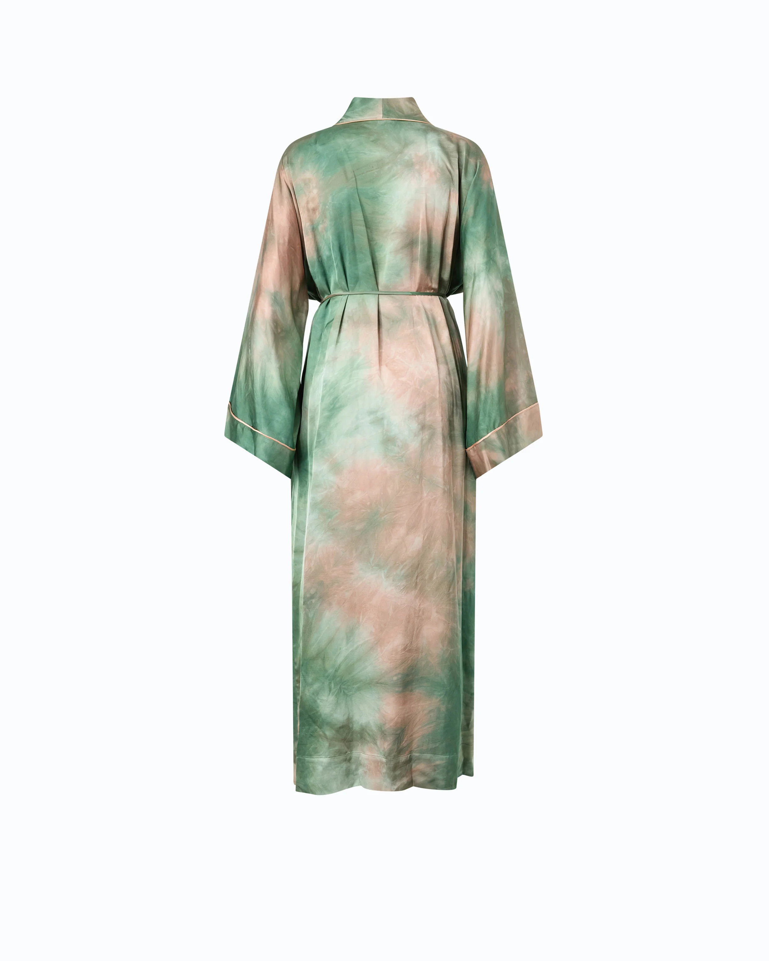 Kimono lungo in satin dal colore sfumato - Image 6
