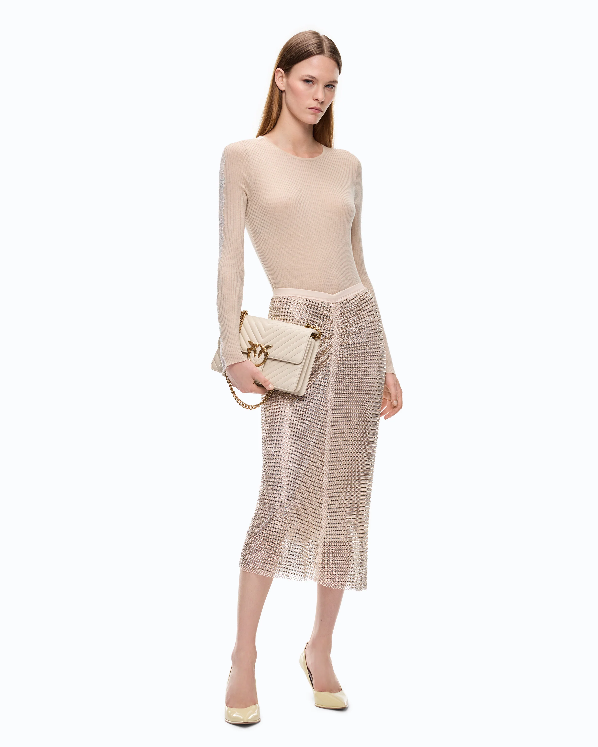 Maglia a costine con pizzo - Image 2